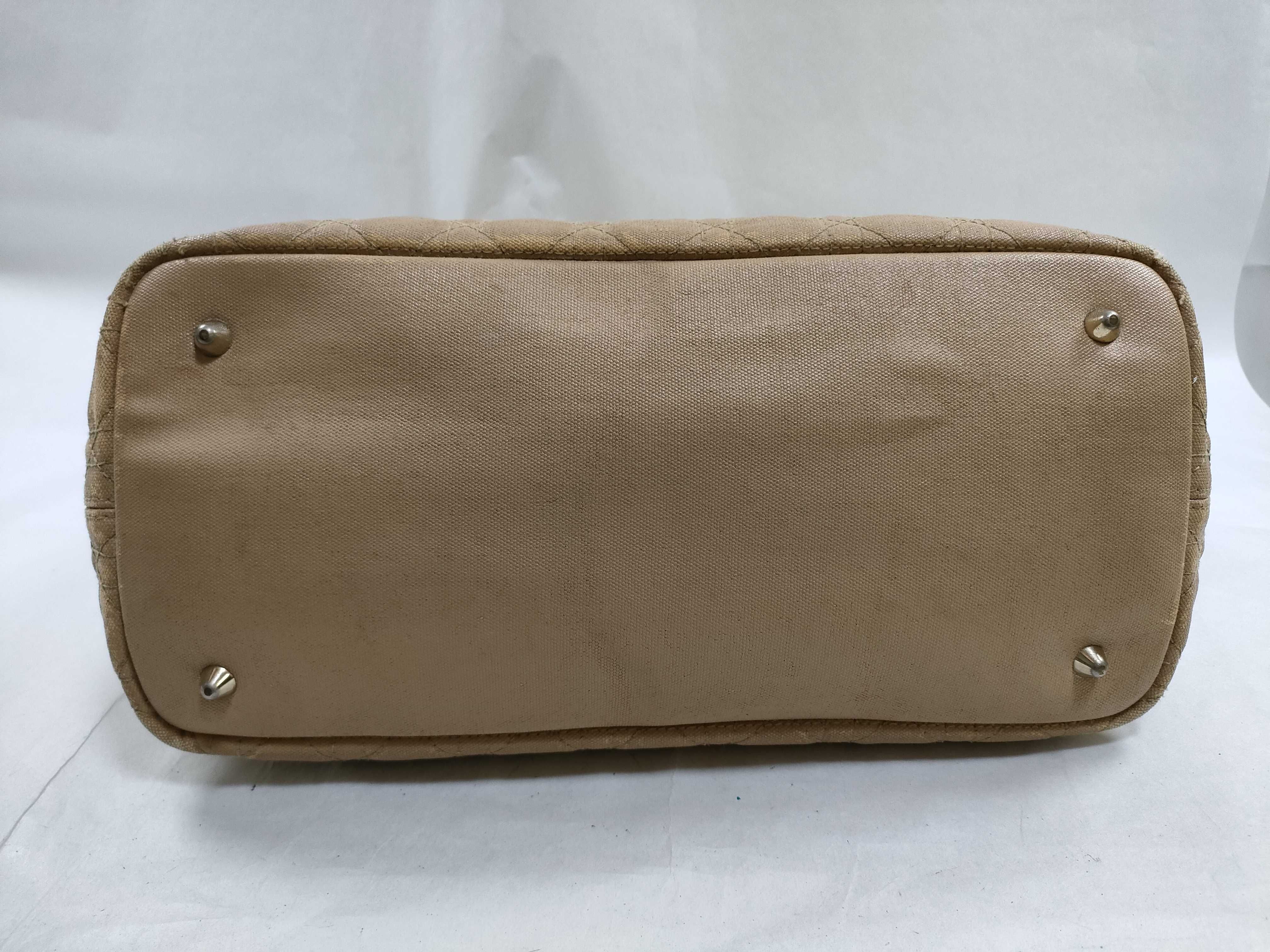 【S】990 Dior Panarea Coated Canvas x Leather Tote Bag — view 7