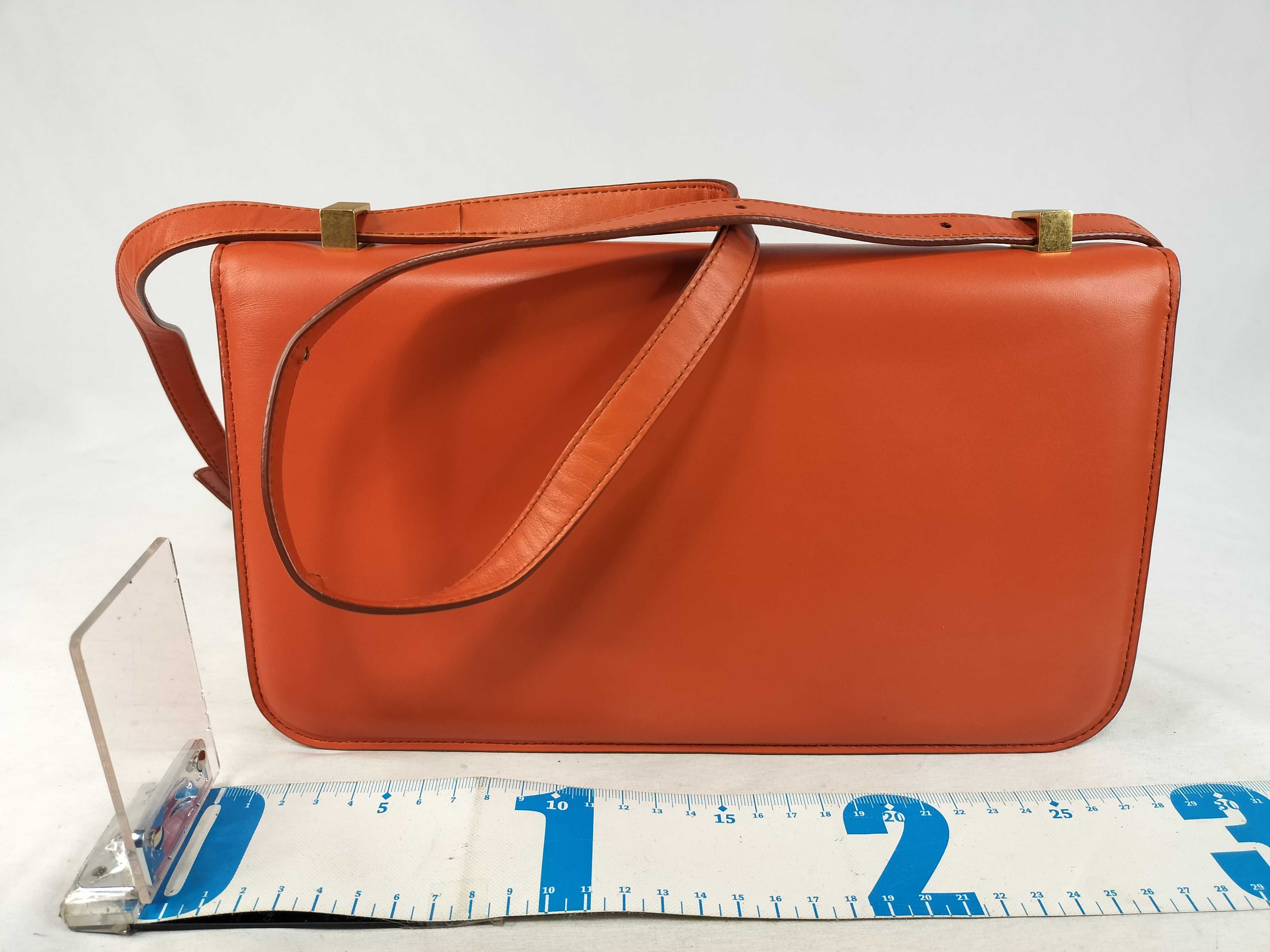 BV Classic Leather Shoulder Bag Orange Shoulder Bag — view 2