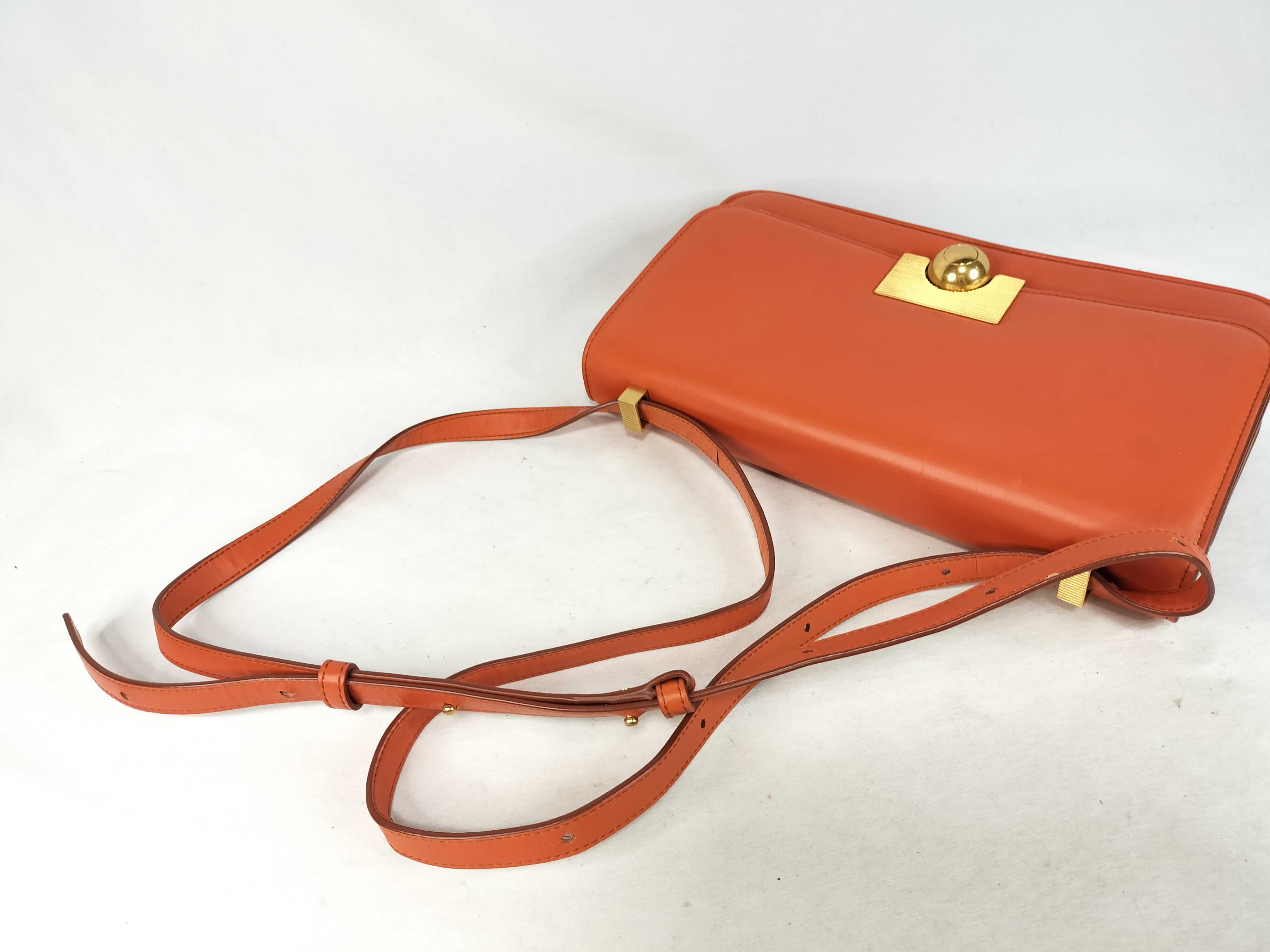 BV Classic Leather Shoulder Bag Orange Shoulder Bag — view 3