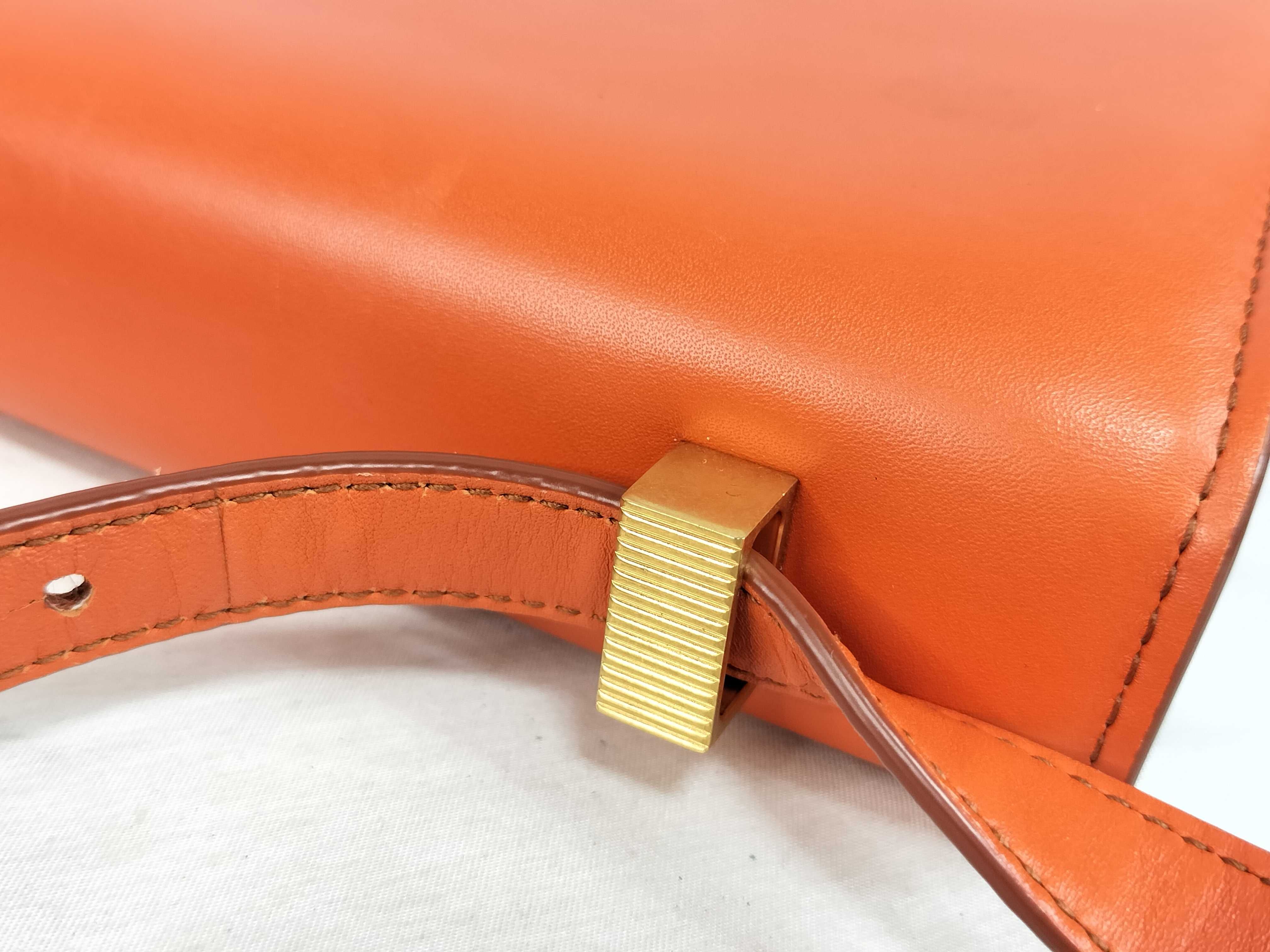 BV Classic Leather Shoulder Bag Orange Shoulder Bag — view 5