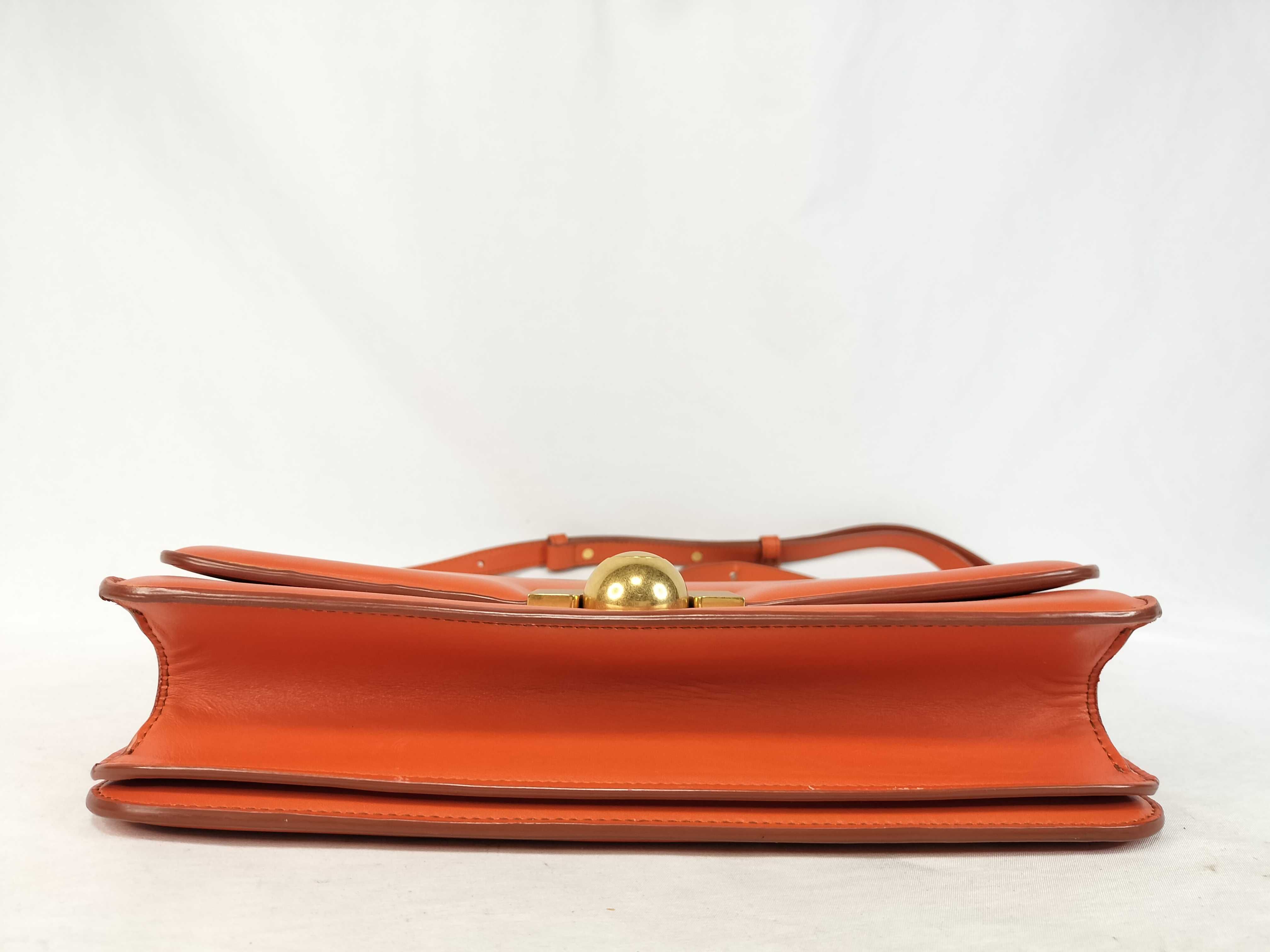 BV Classic Leather Shoulder Bag Orange Shoulder Bag — view 7