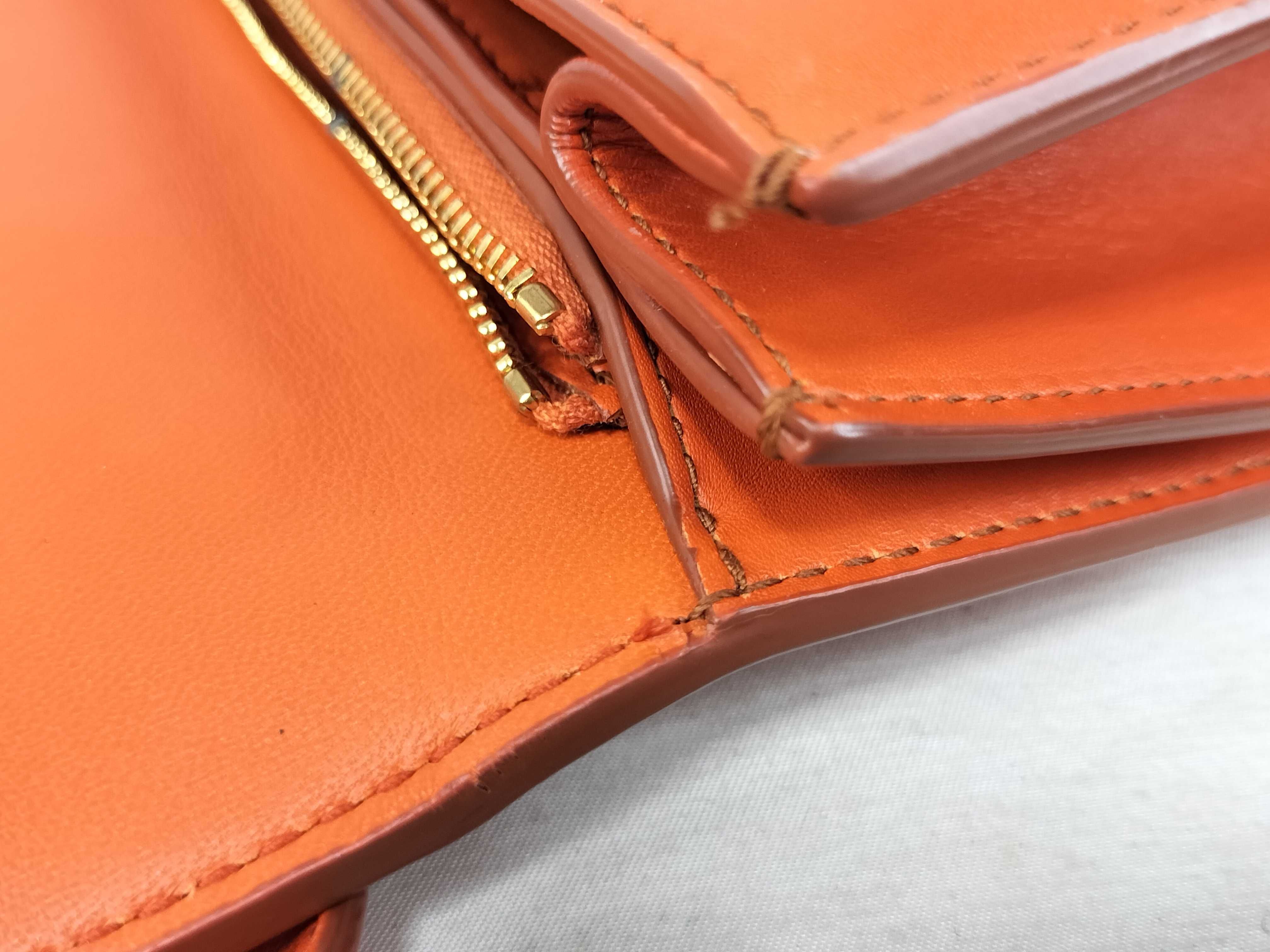 BV Classic Leather Shoulder Bag Orange Shoulder Bag — view 9