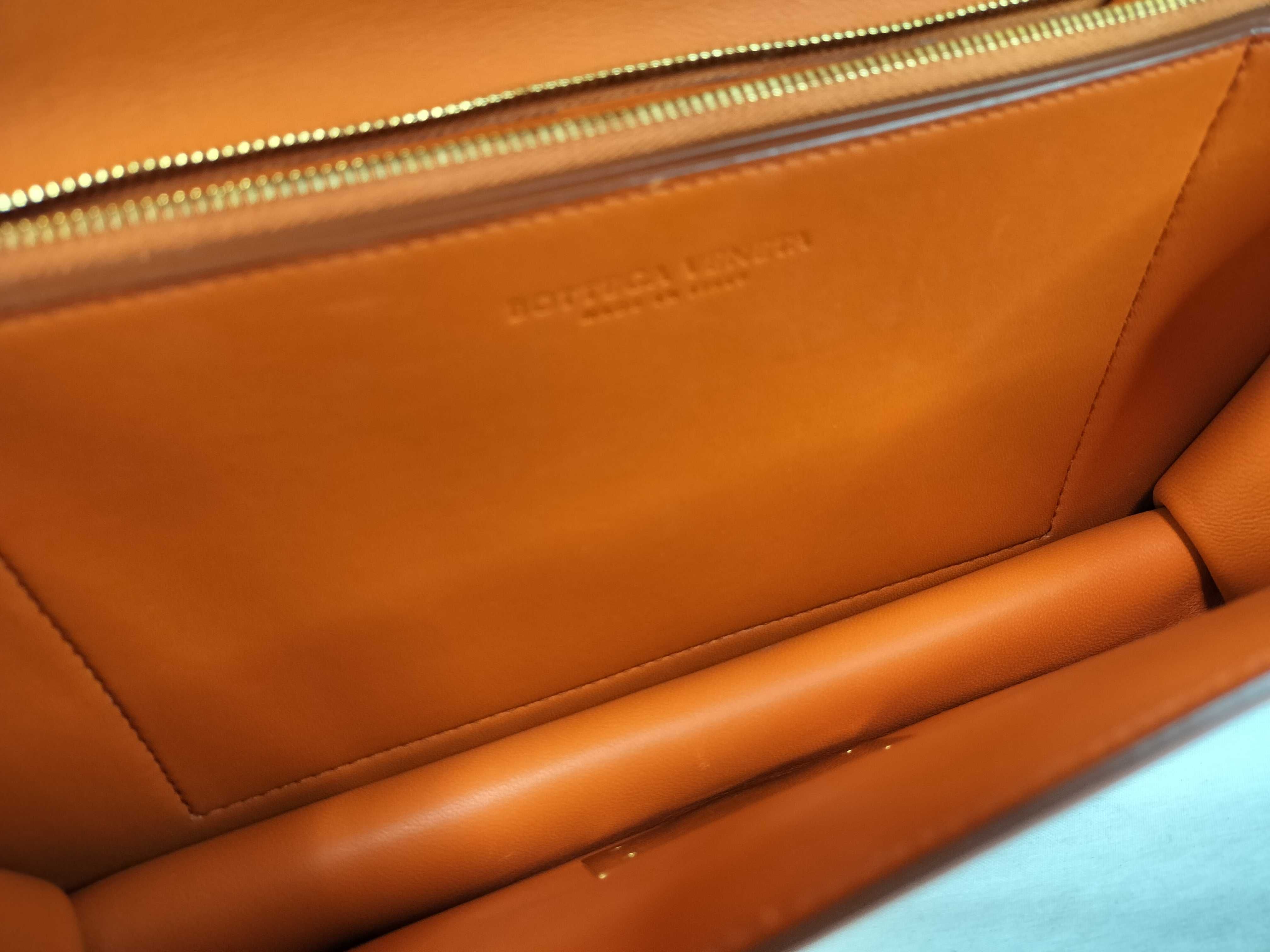 BV Classic Leather Shoulder Bag Orange Shoulder Bag — view 10