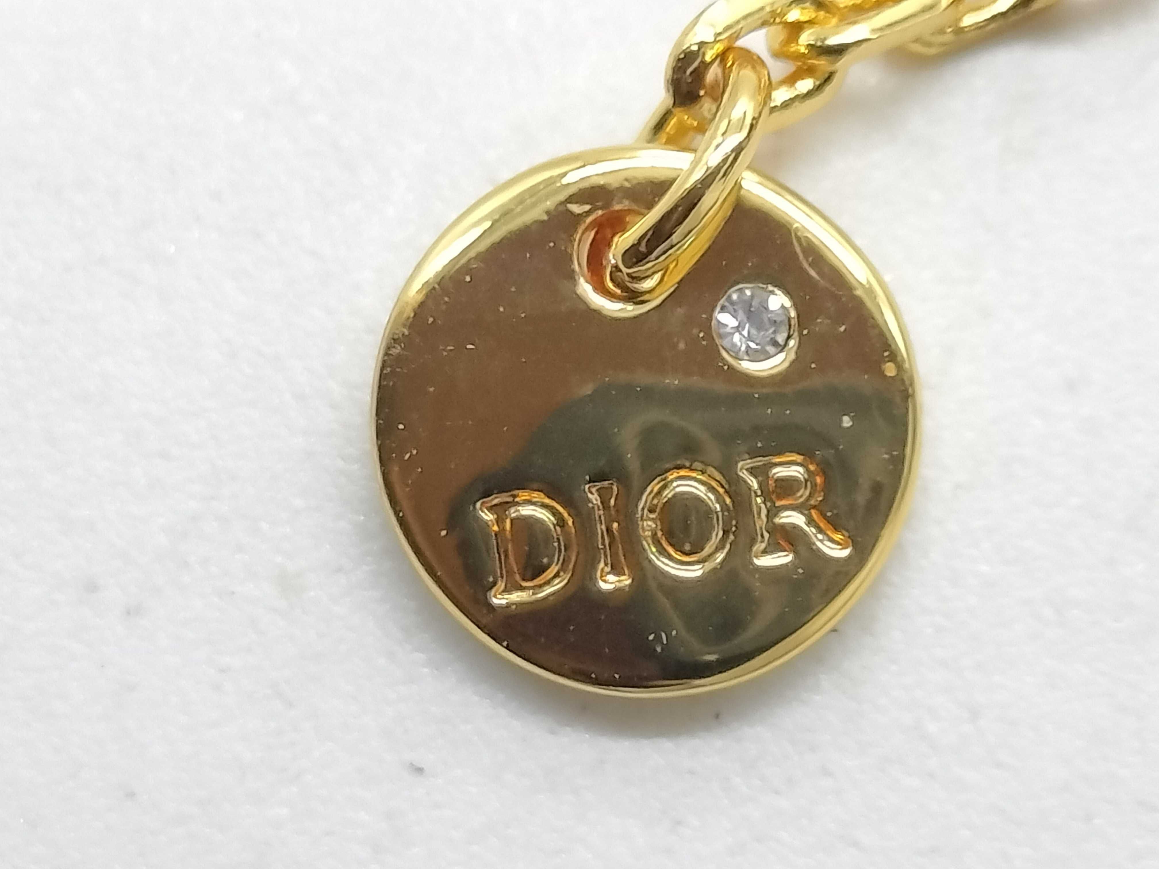 Necklace CD Logo Star Double Chain Clear Stone Necklace — view 7