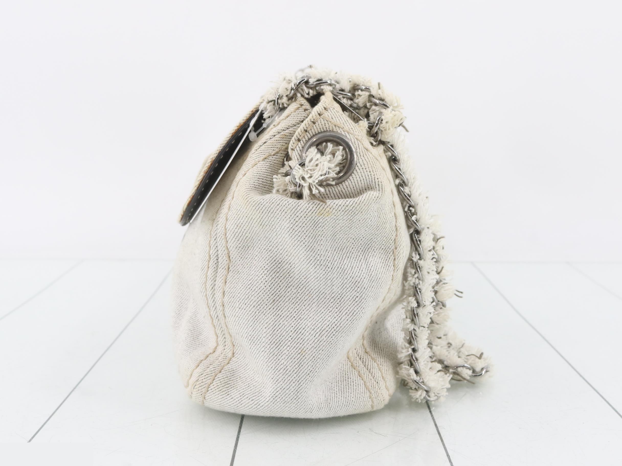 Denim chain shoulder bag — view 3