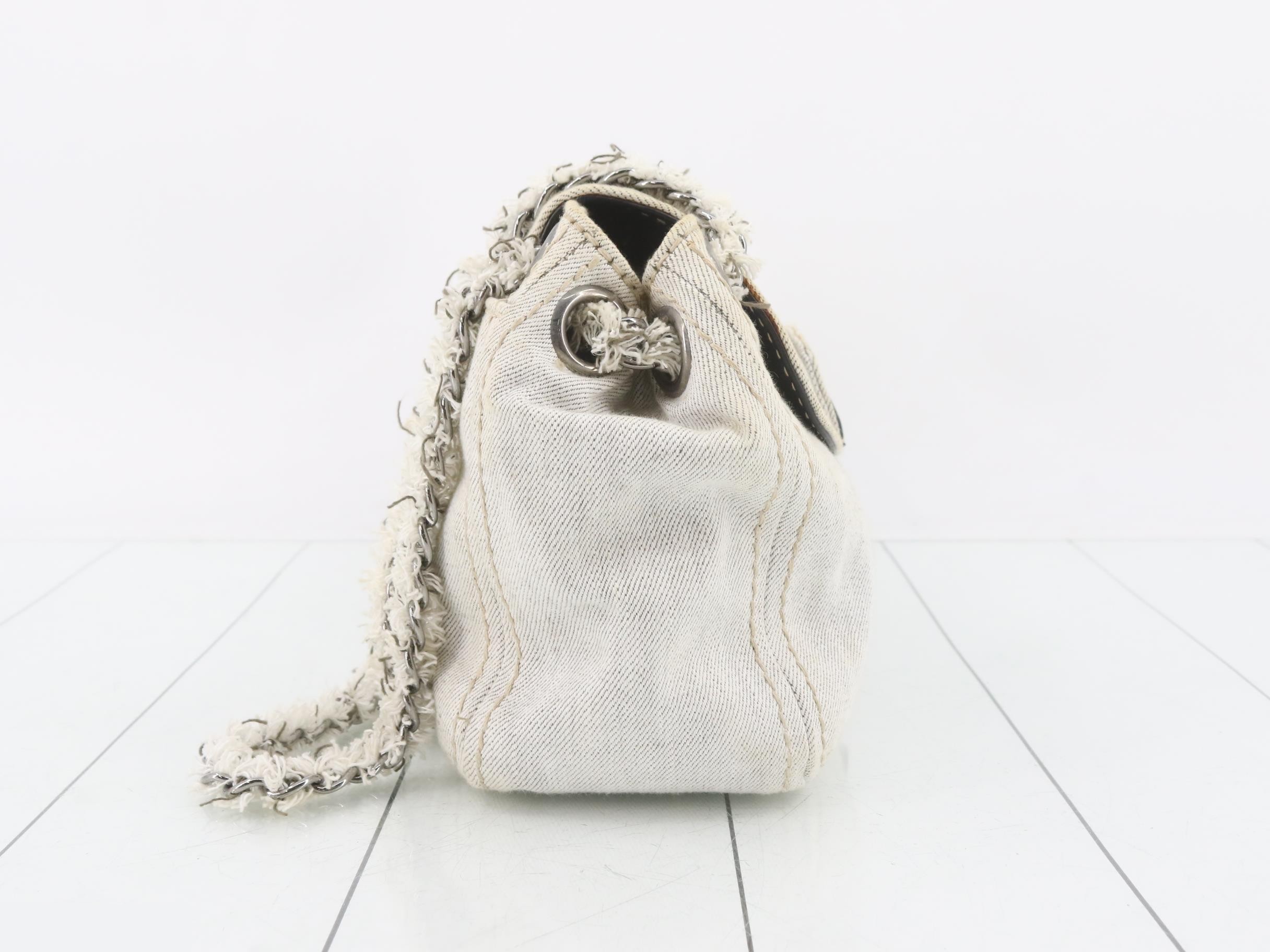 Denim chain shoulder bag — view 4