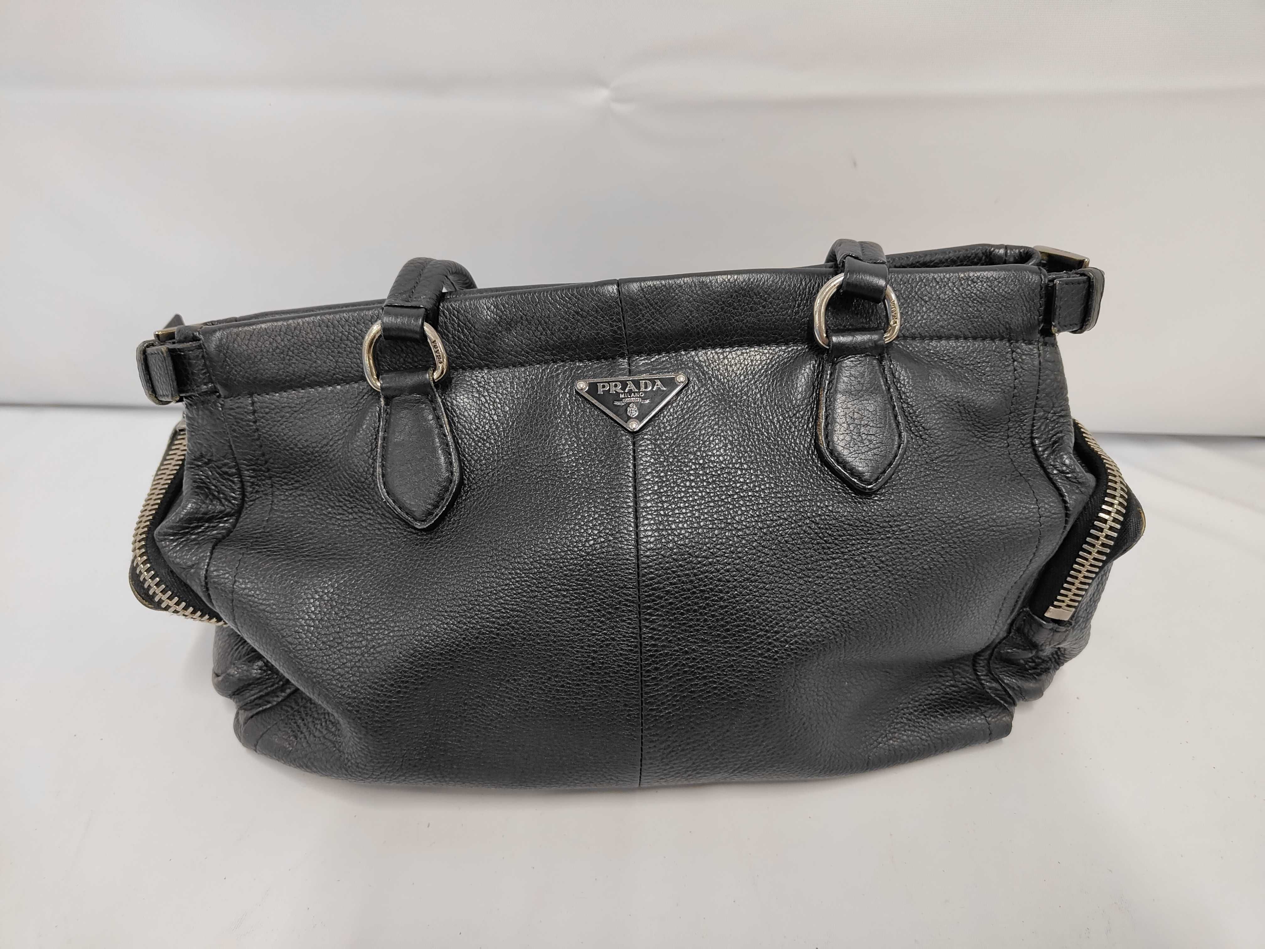 handbag, leather, triangular logo handbag