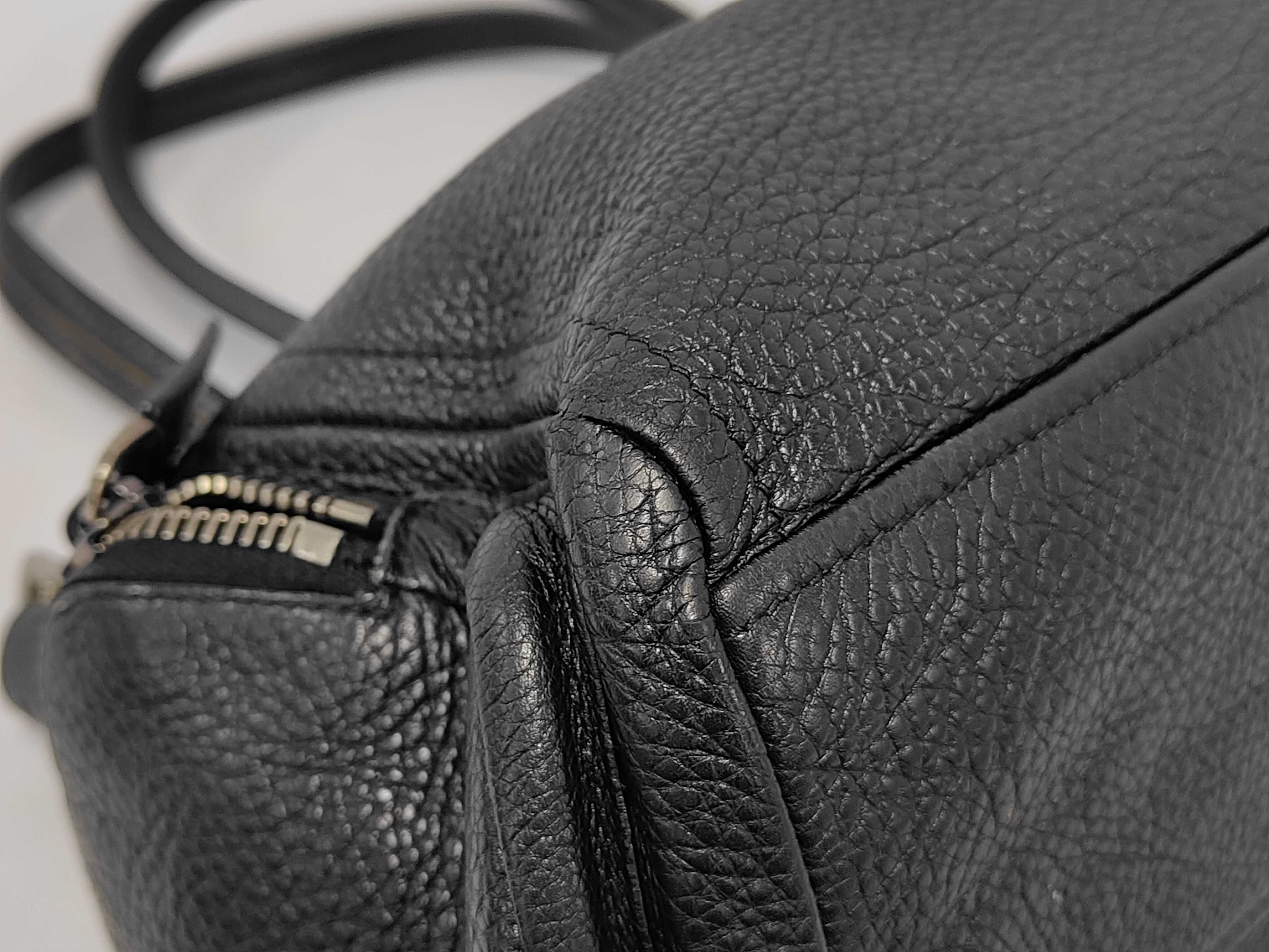 handbag, leather, triangular logo handbag — view 4
