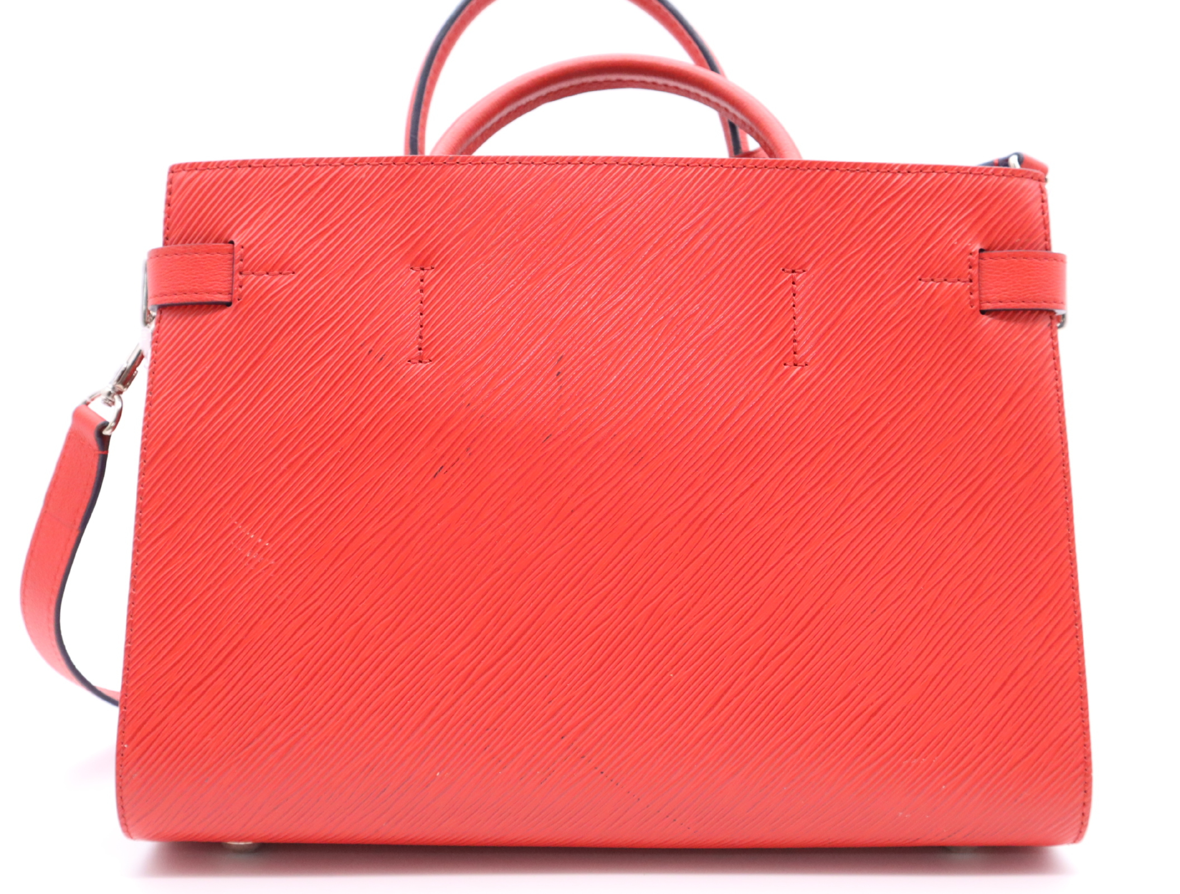 M54811 Epi Twist Tote Coquelicot Handbag with Strap and Clochette — view 2