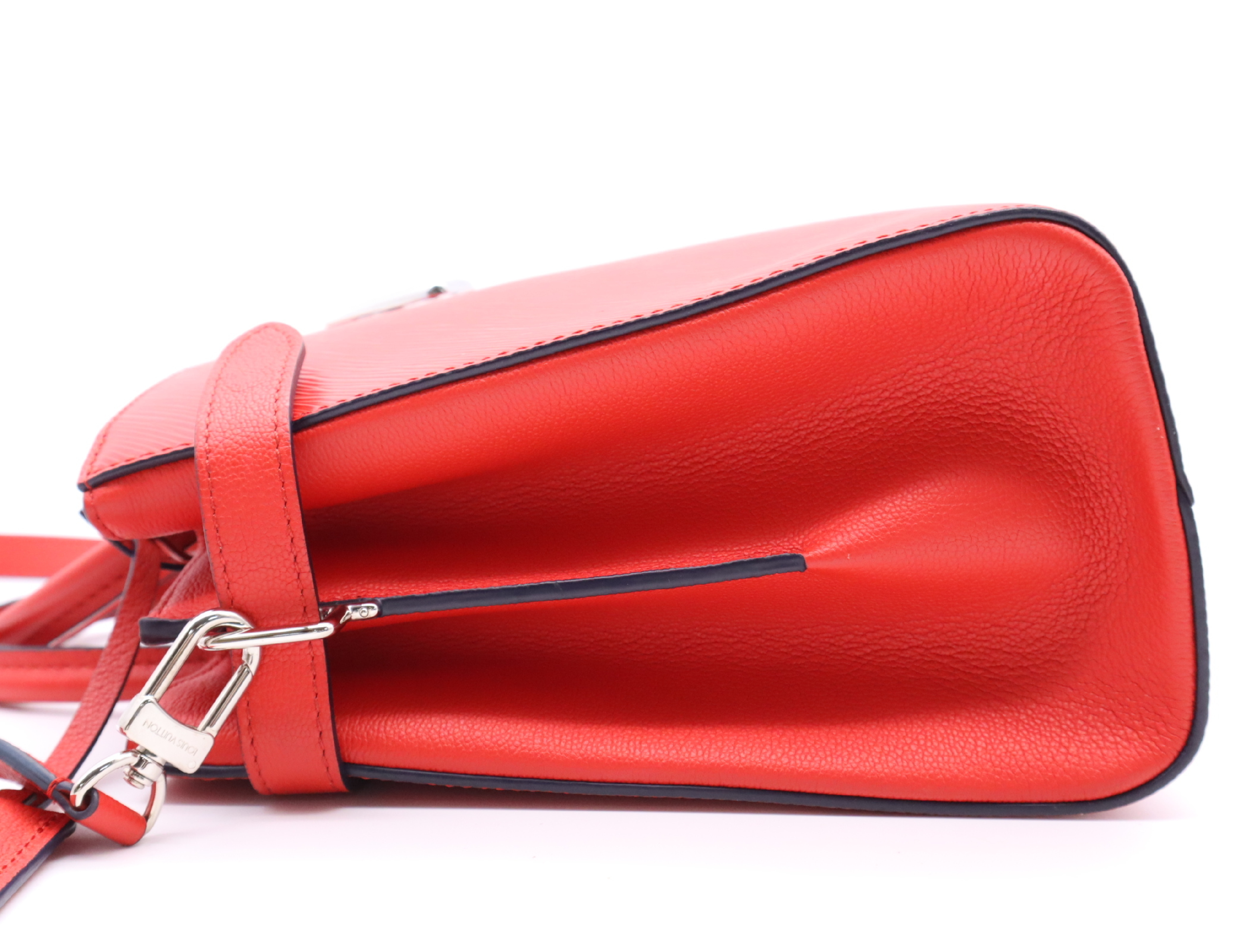 M54811 Epi Twist Tote Coquelicot Handbag with Strap and Clochette — view 3
