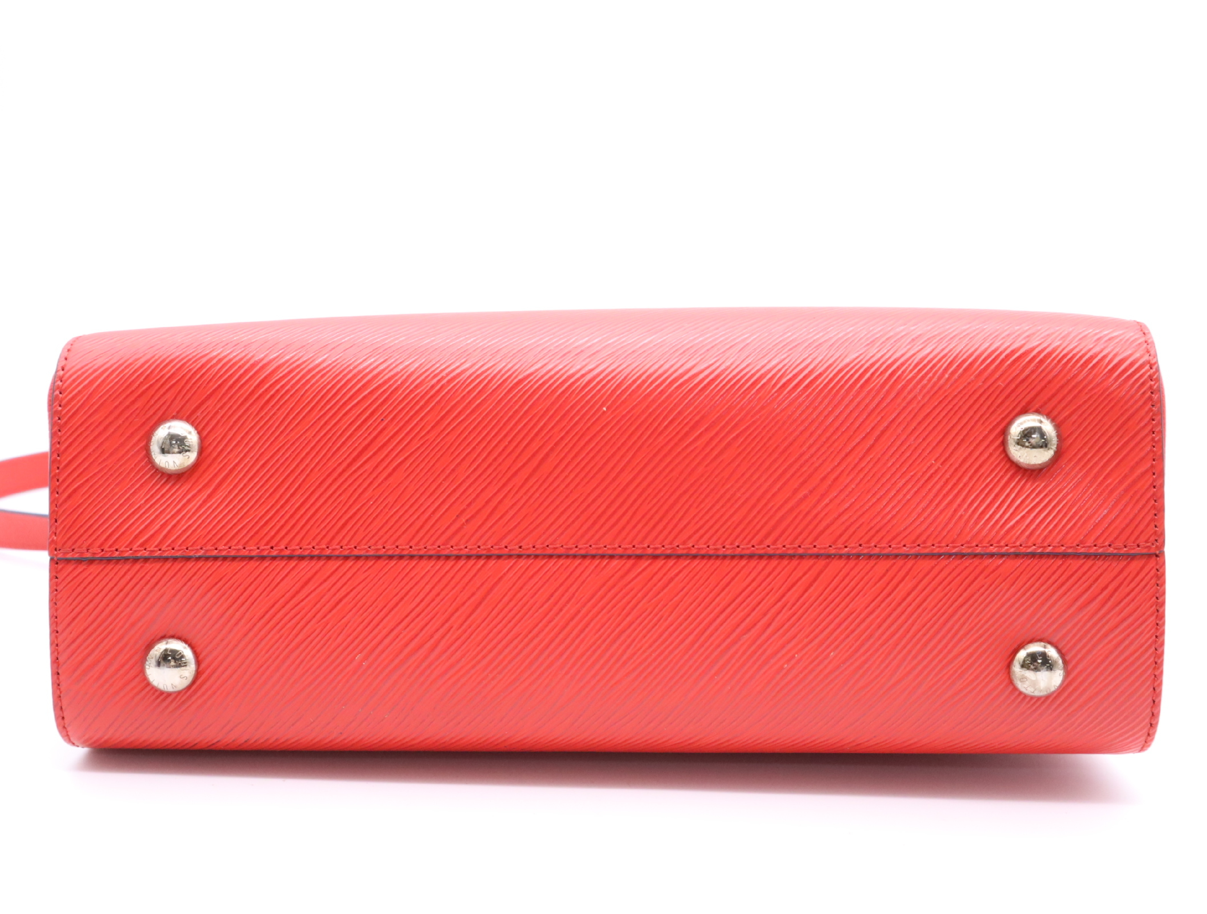 M54811 Epi Twist Tote Coquelicot Handbag with Strap and Clochette — view 4