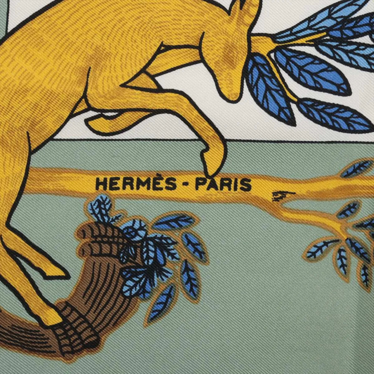 Carre 90 Scarf, Silk, Sage, — view 6
