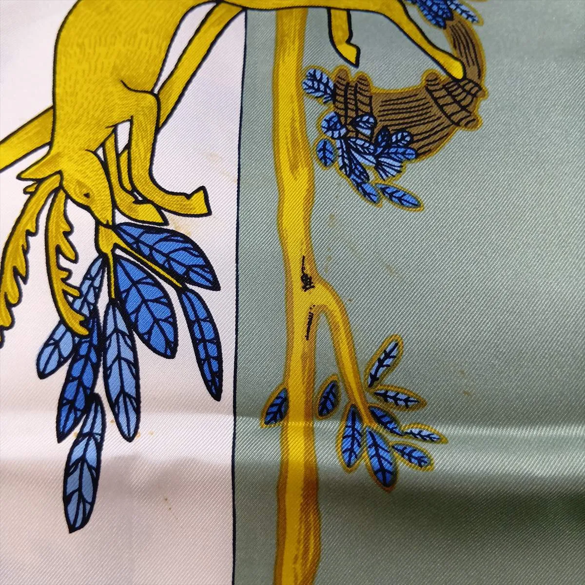 Carre 90 Scarf, Silk, Sage, — view 8