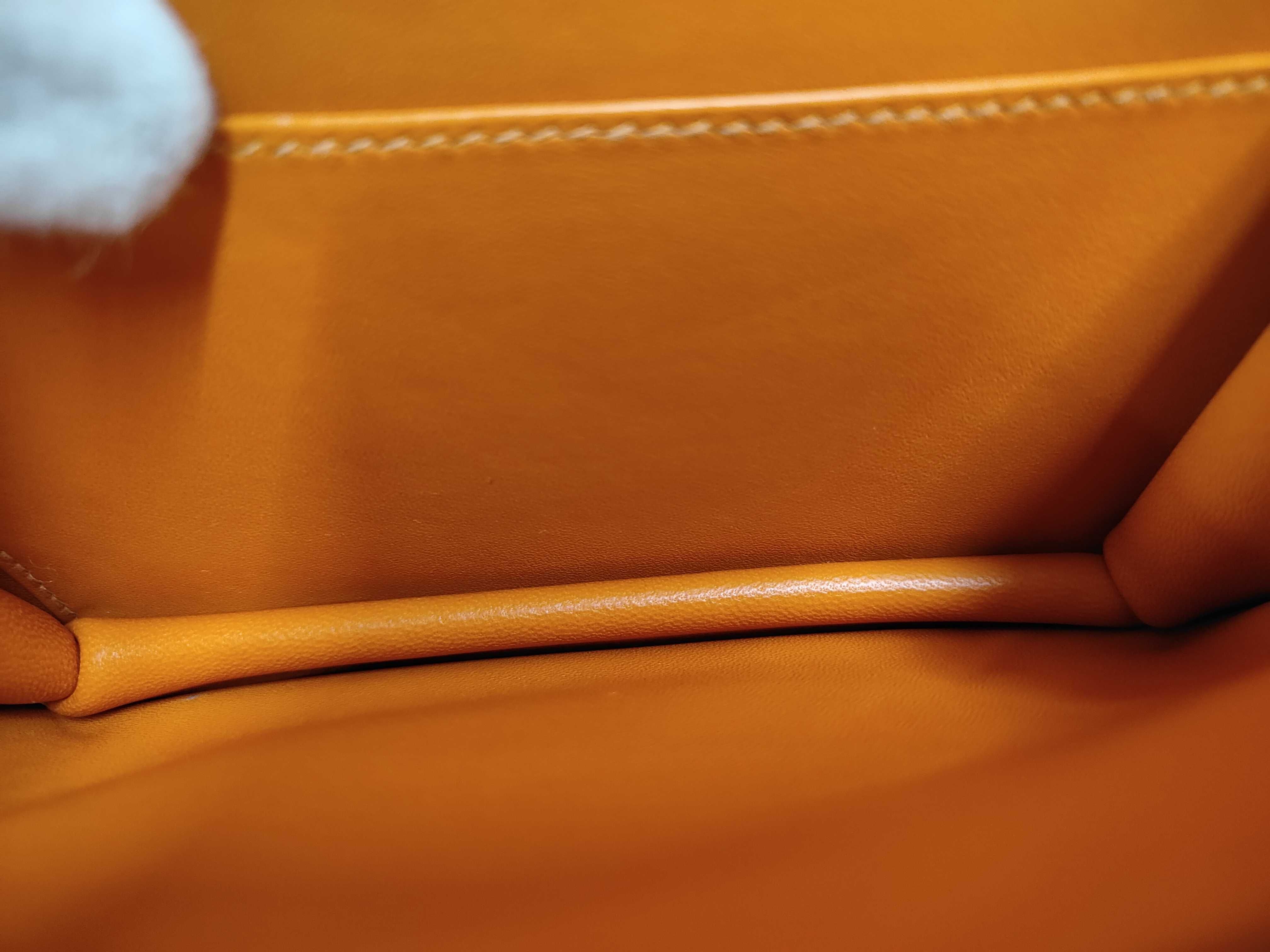 Constance shoulder bag, orange, silver hardware, C stamp. — view 11