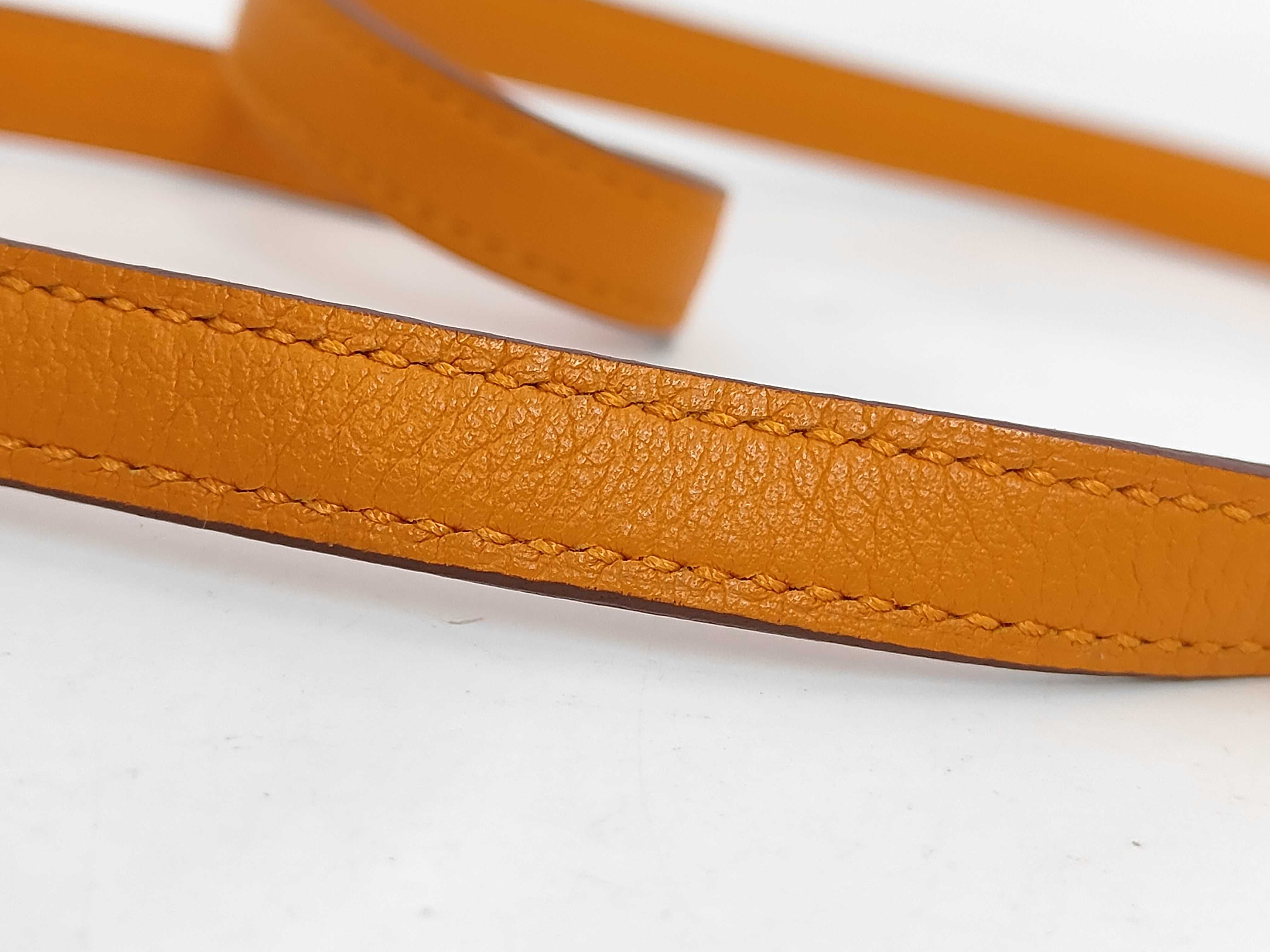 Constance shoulder bag, orange, silver hardware, C stamp. — view 5