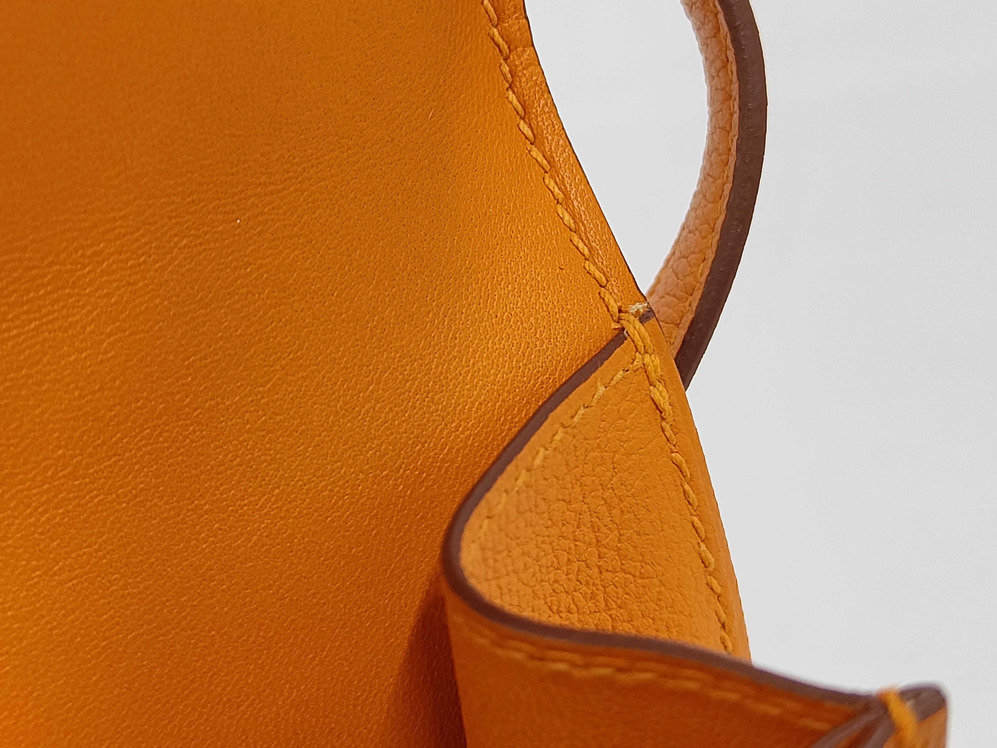 Constance shoulder bag, orange, silver hardware, C stamp. — view 9