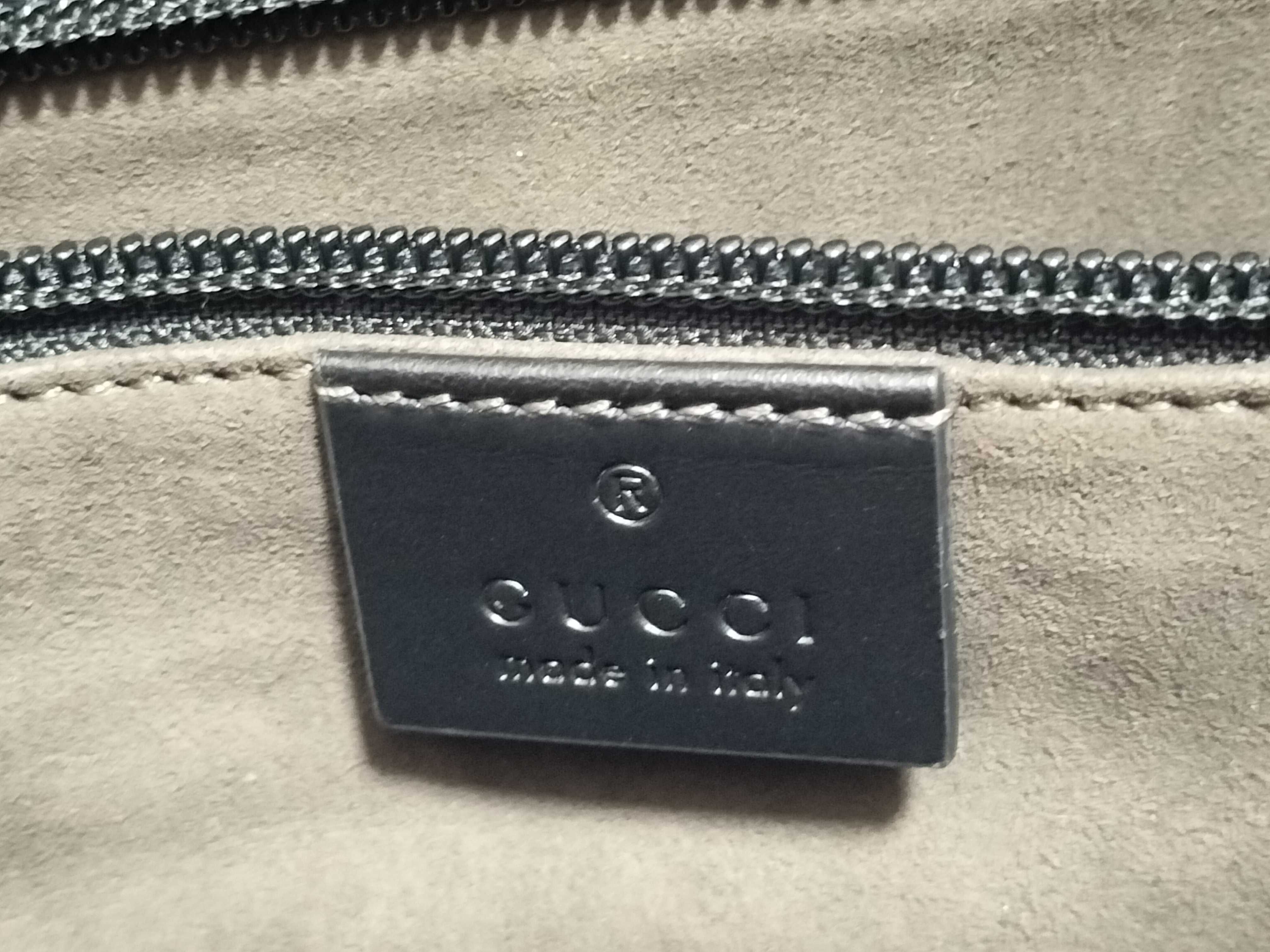 Guccissima Leather Shoulder Bag, Black, 406408 (Shoulder Bag) — view 12