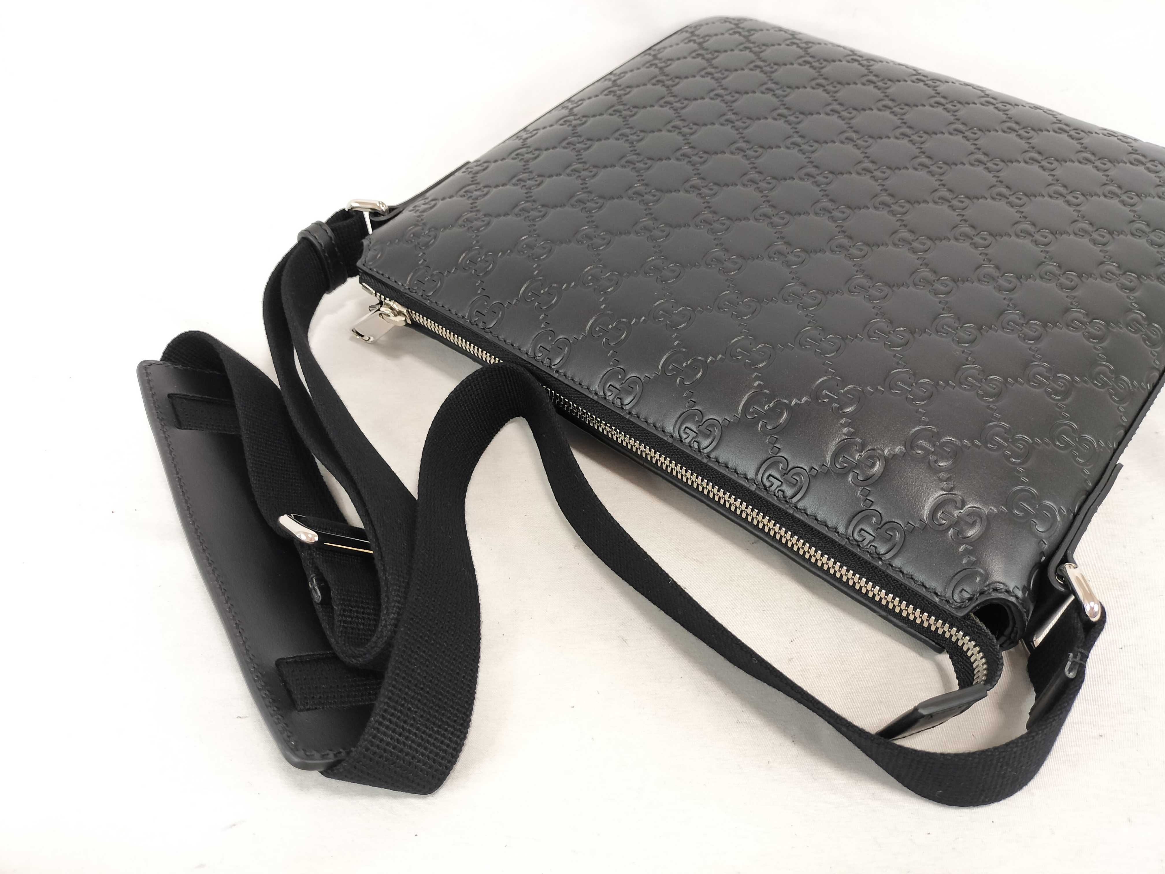 Guccissima Leather Shoulder Bag, Black, 406408 (Shoulder Bag) — view 3