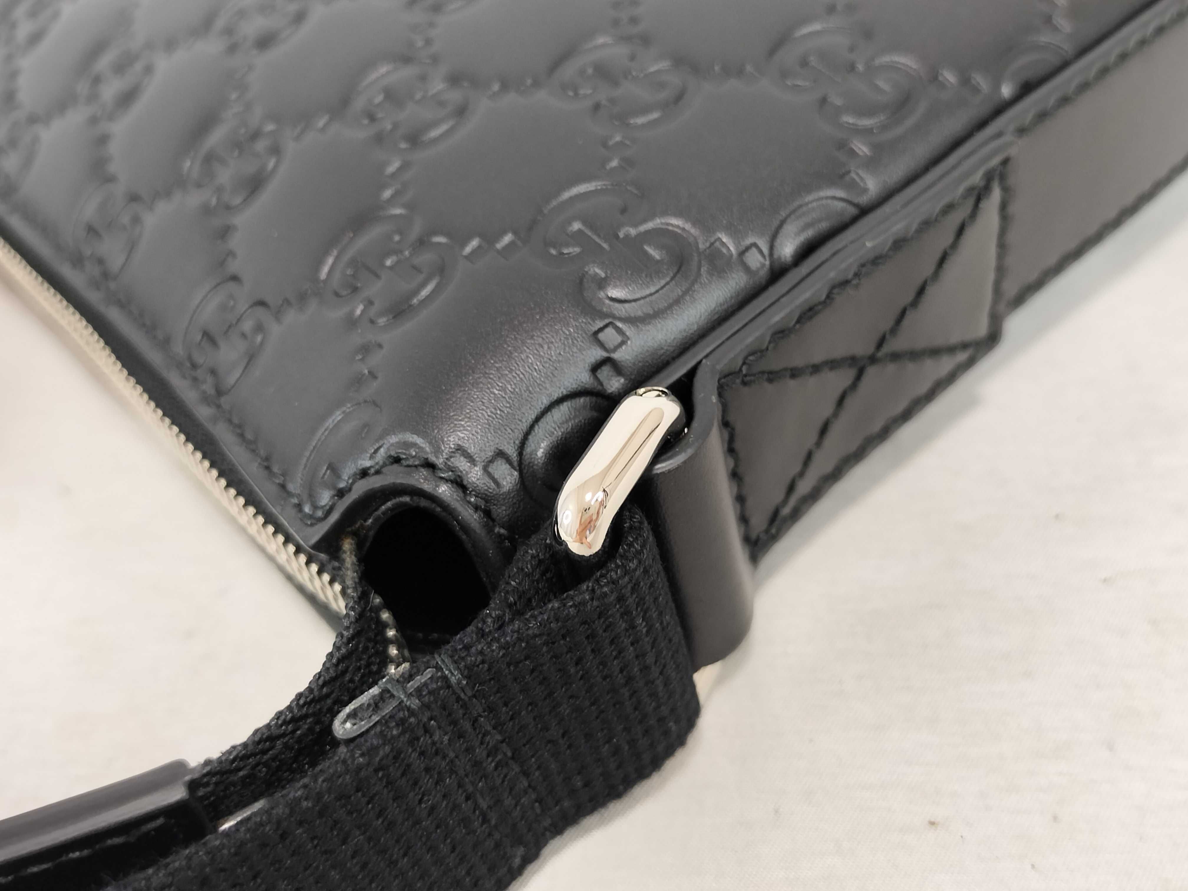 Guccissima Leather Shoulder Bag, Black, 406408 (Shoulder Bag) — view 5