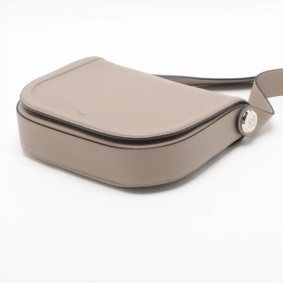 Chiodo Leather Shoulder Bag, Greige, 7VA622 — view 3
