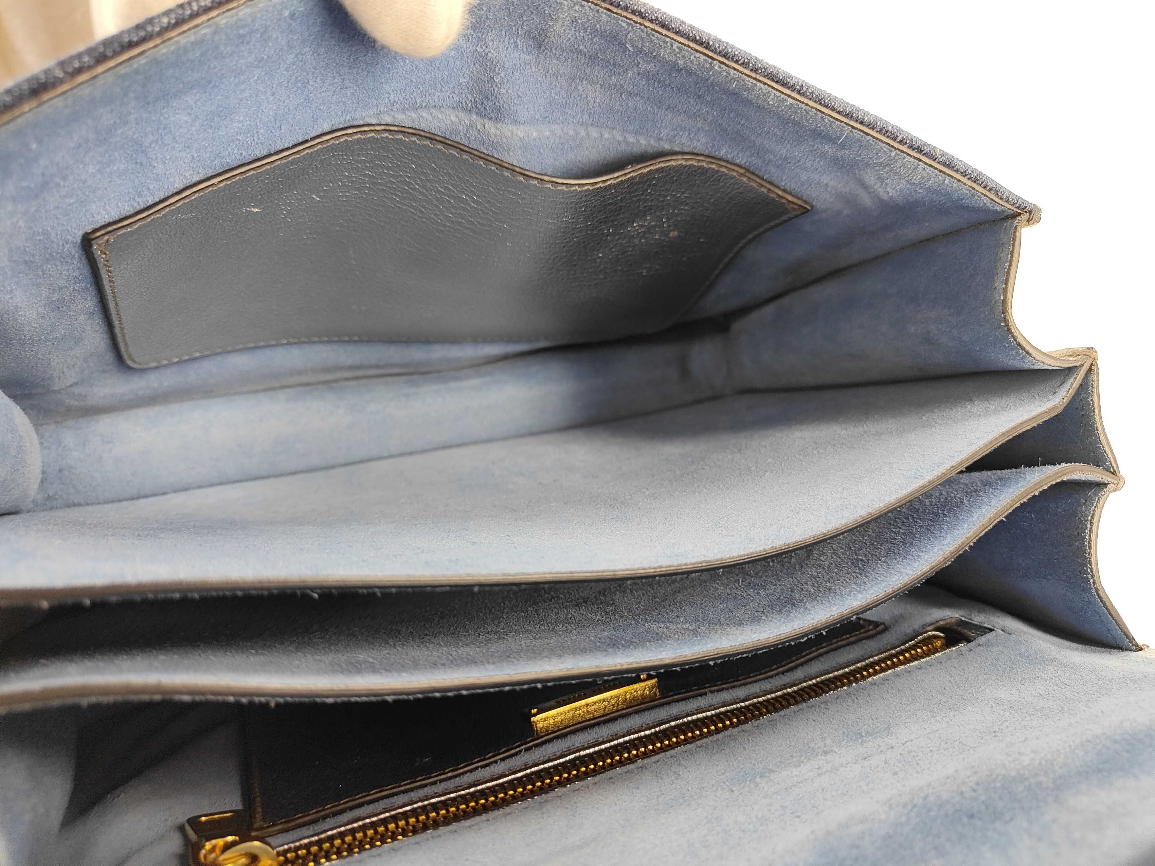 Denim x Beads 2-Way Handbag, Blue, 5BA108 (Handbag) — view 11