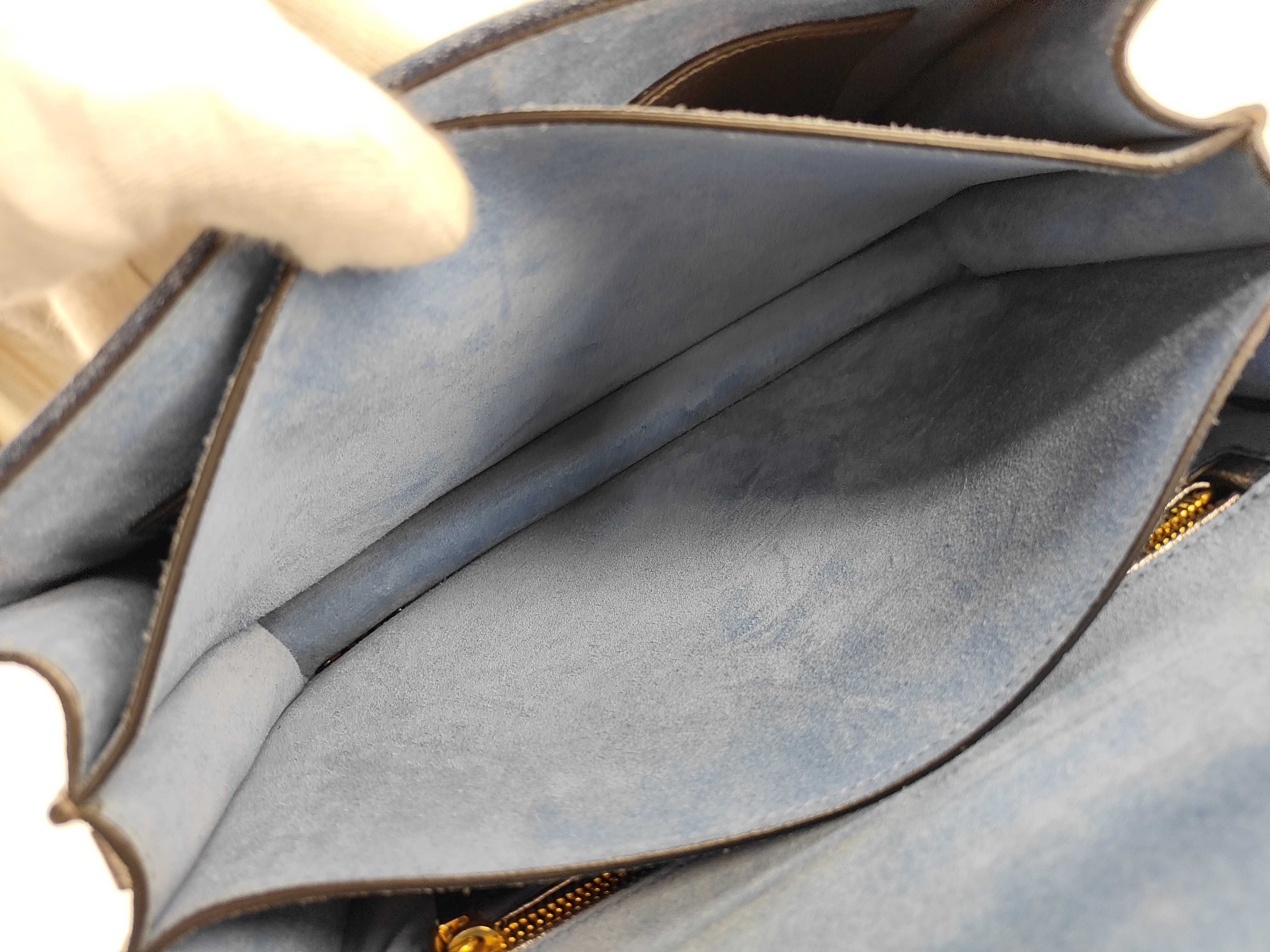 Denim x Beads 2-Way Handbag, Blue, 5BA108 (Handbag) — view 12