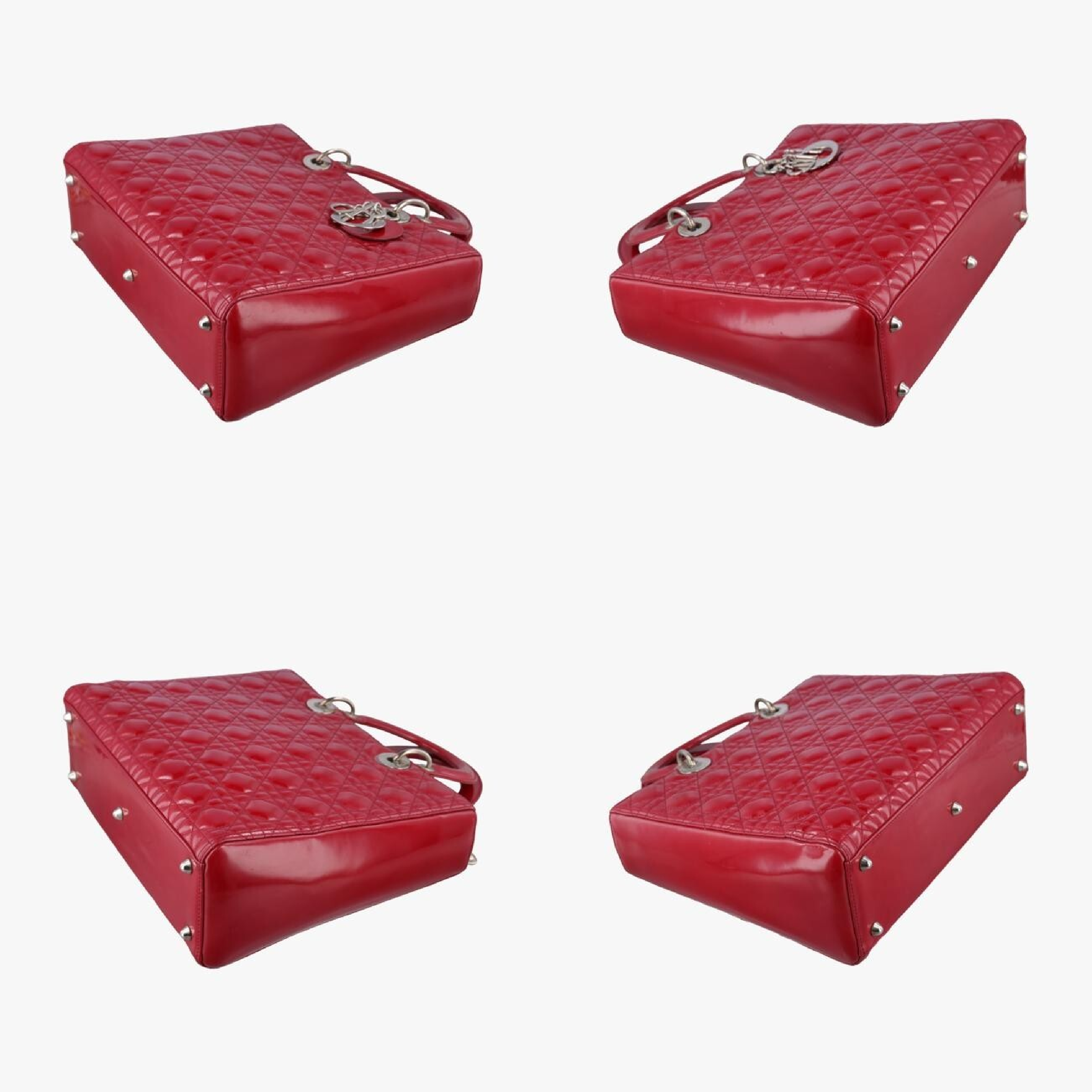 Lady Dior Red Patent Leather Handbag 05-MA-0152 — view 4