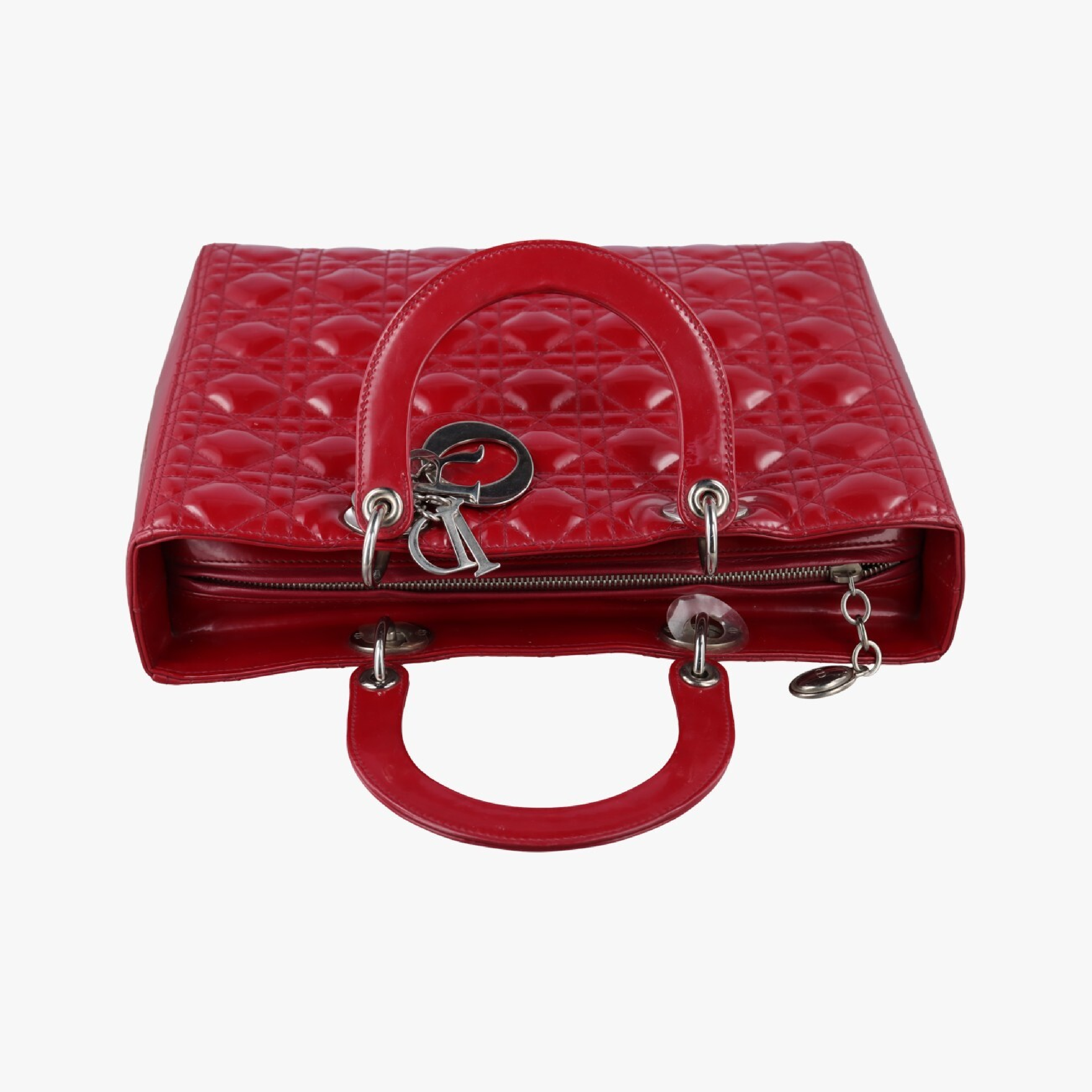 Lady Dior Red Patent Leather Handbag 05-MA-0152 — view 5