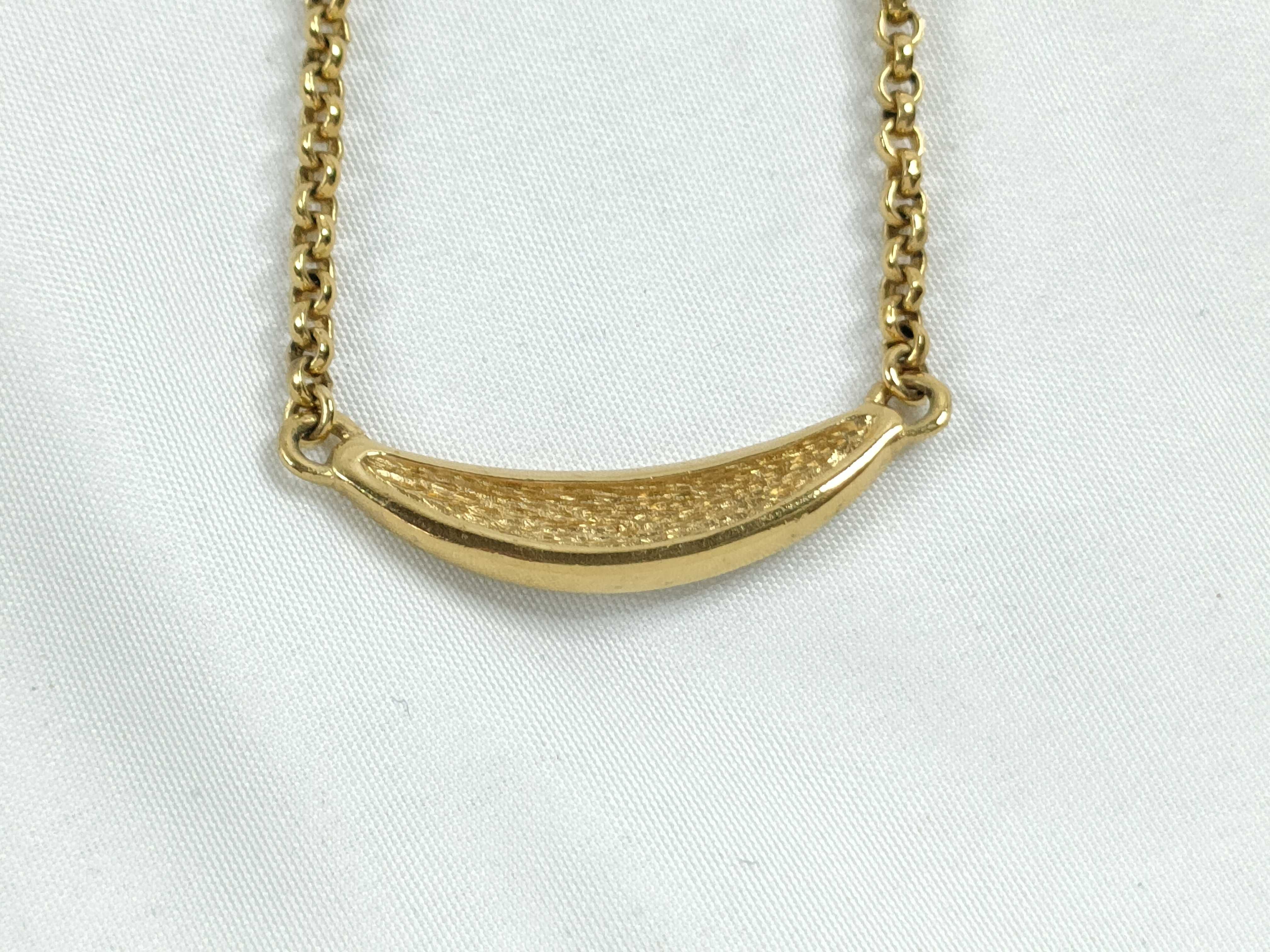 Christian necklace, rhinestone gold necklace — view 2