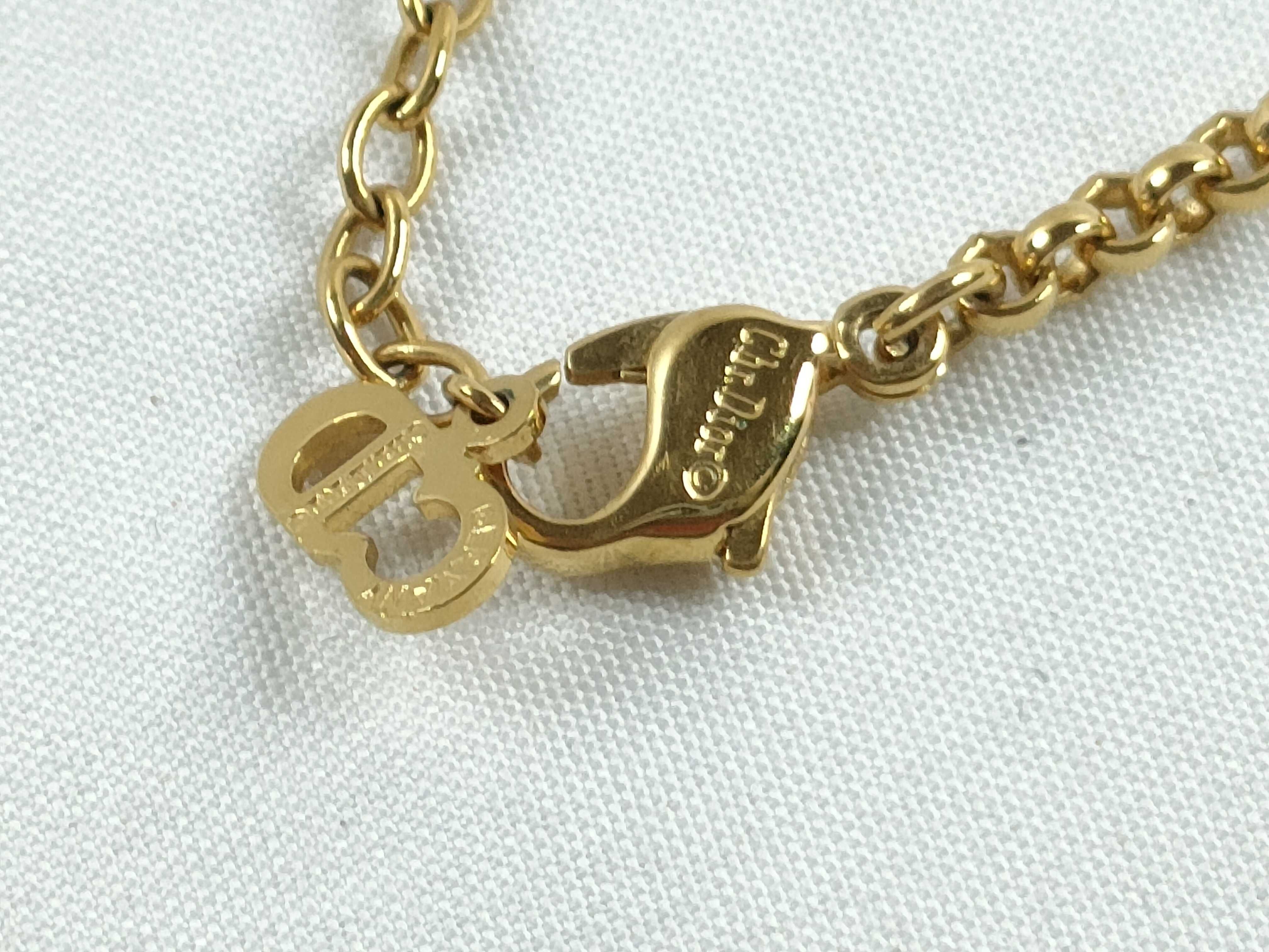 Christian necklace, rhinestone gold necklace — view 6