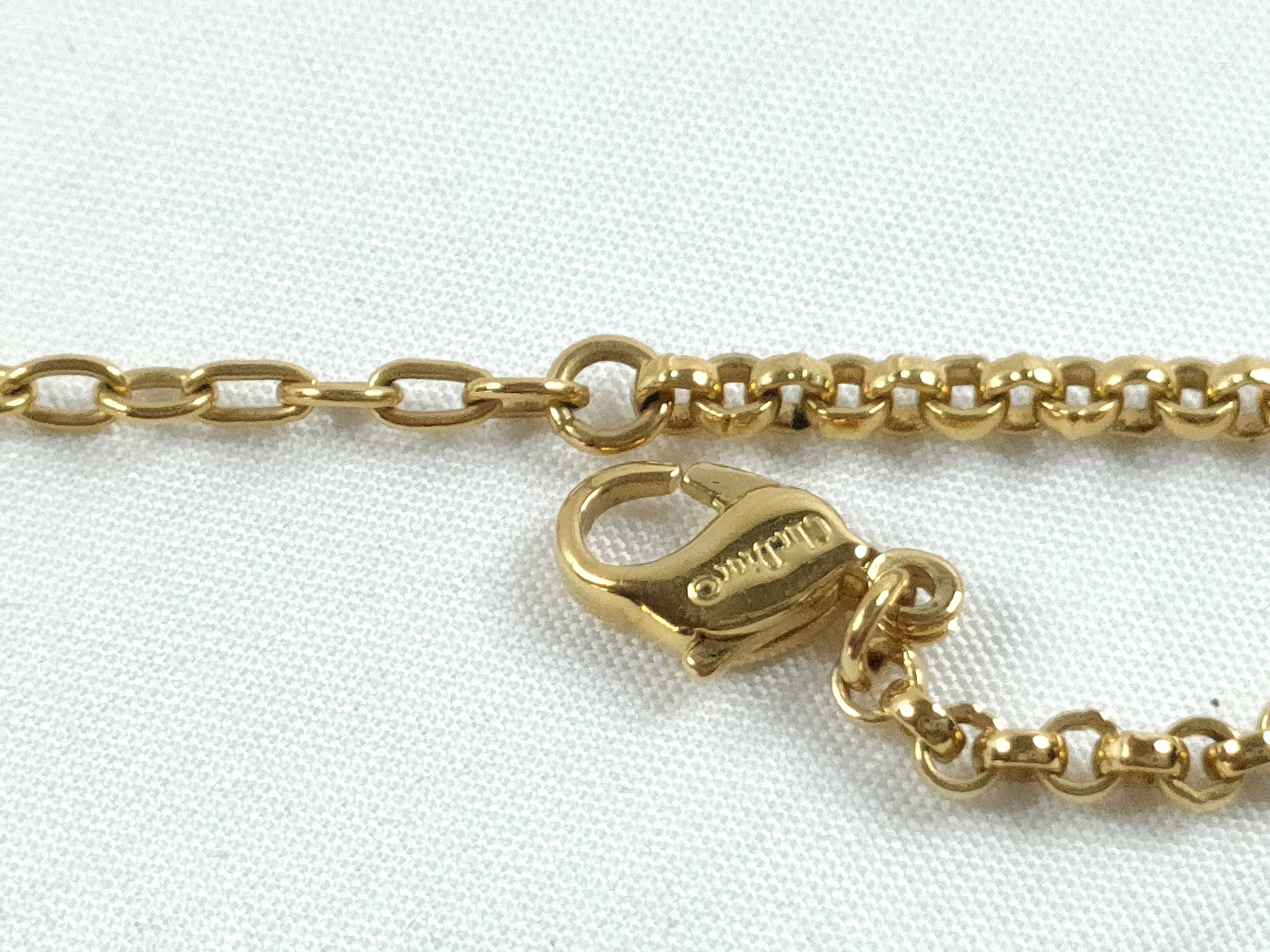 Christian necklace, rhinestone gold necklace — view 7