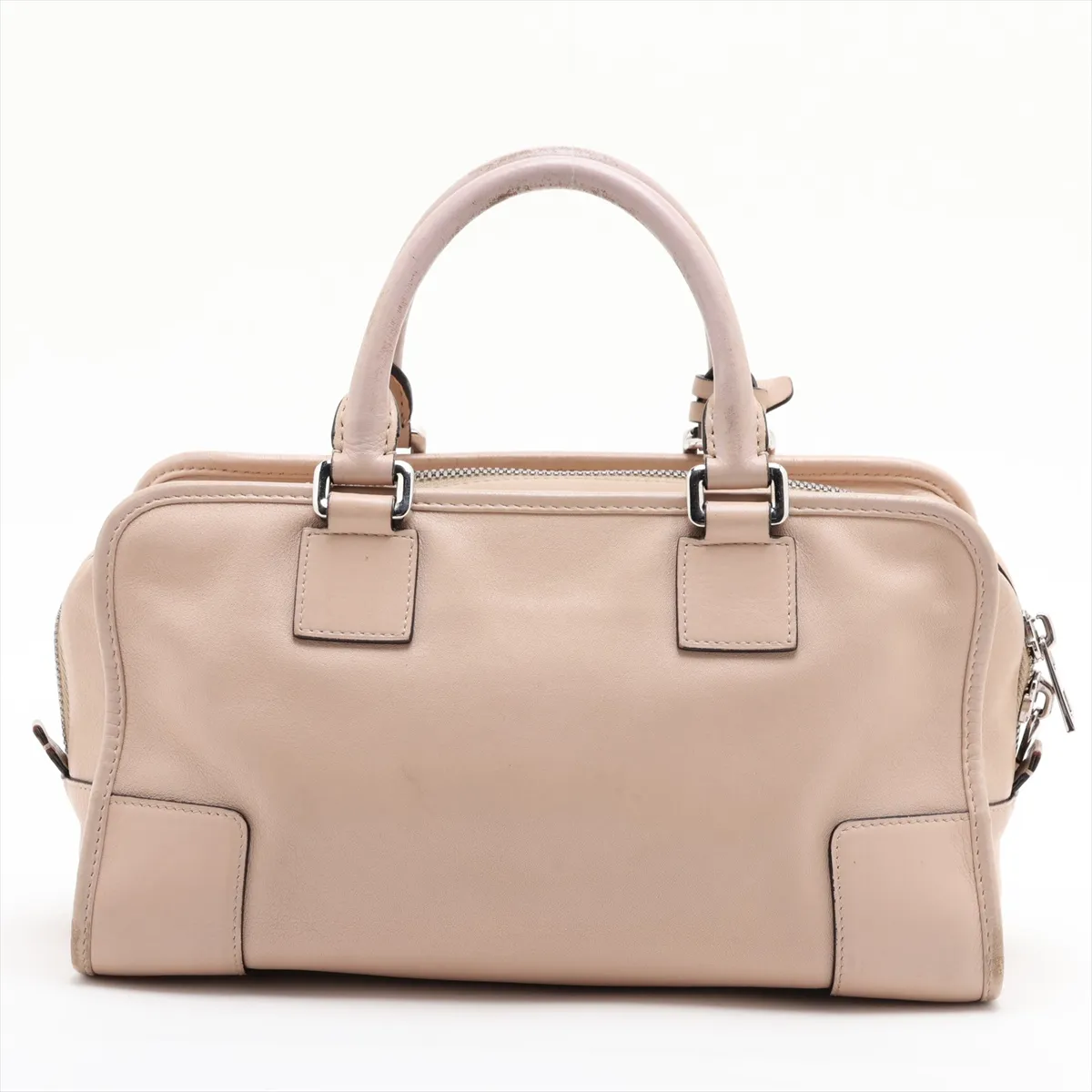 Amazona 28 Leather Handbag, Beige — view 2