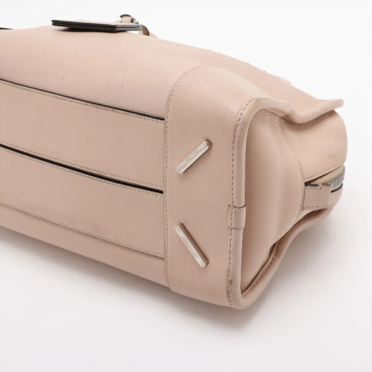 Amazona 28 Leather Handbag, Beige — view 3