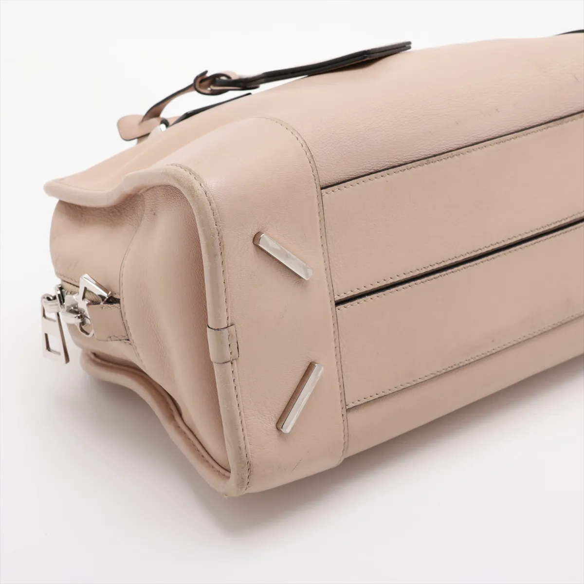 Amazona 28 Leather Handbag, Beige — view 4