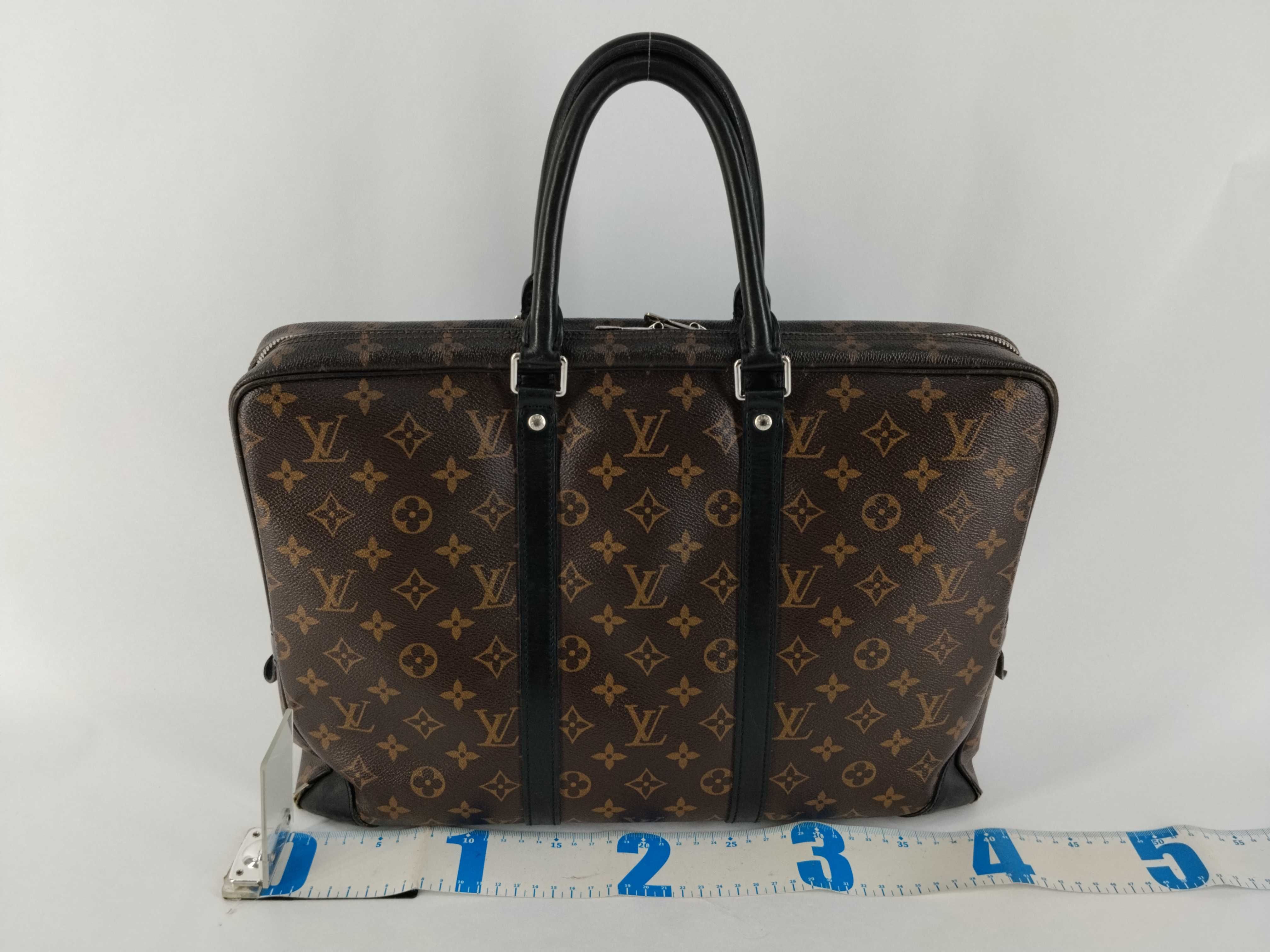 Monogram Louis Vuitton Monogram Macassar Port Document Voyage M40225 Business Bag — view 2
