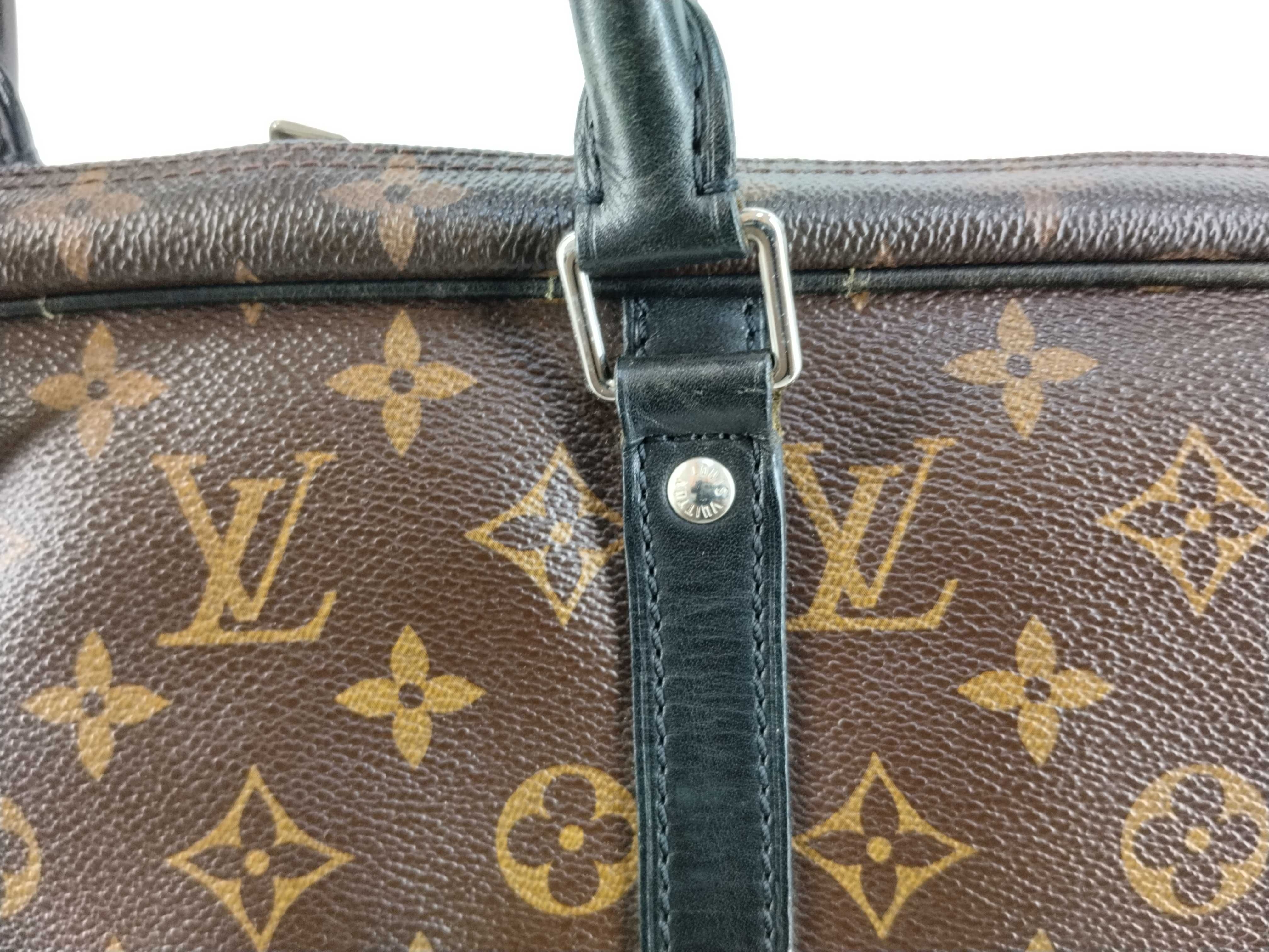 Monogram Louis Vuitton Monogram Macassar Port Document Voyage M40225 Business Bag — view 11
