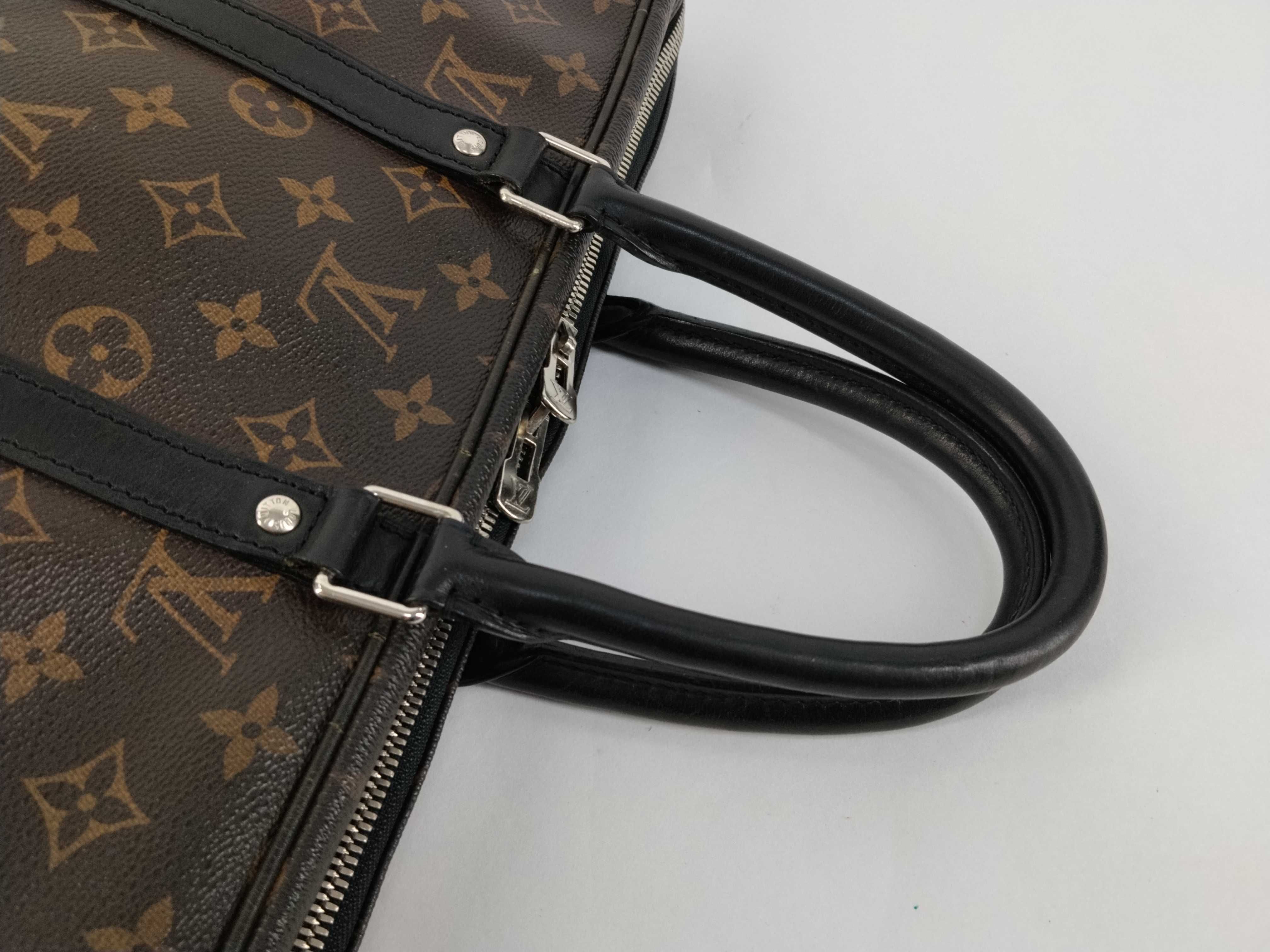 Monogram Louis Vuitton Monogram Macassar Port Document Voyage M40225 Business Bag — view 3
