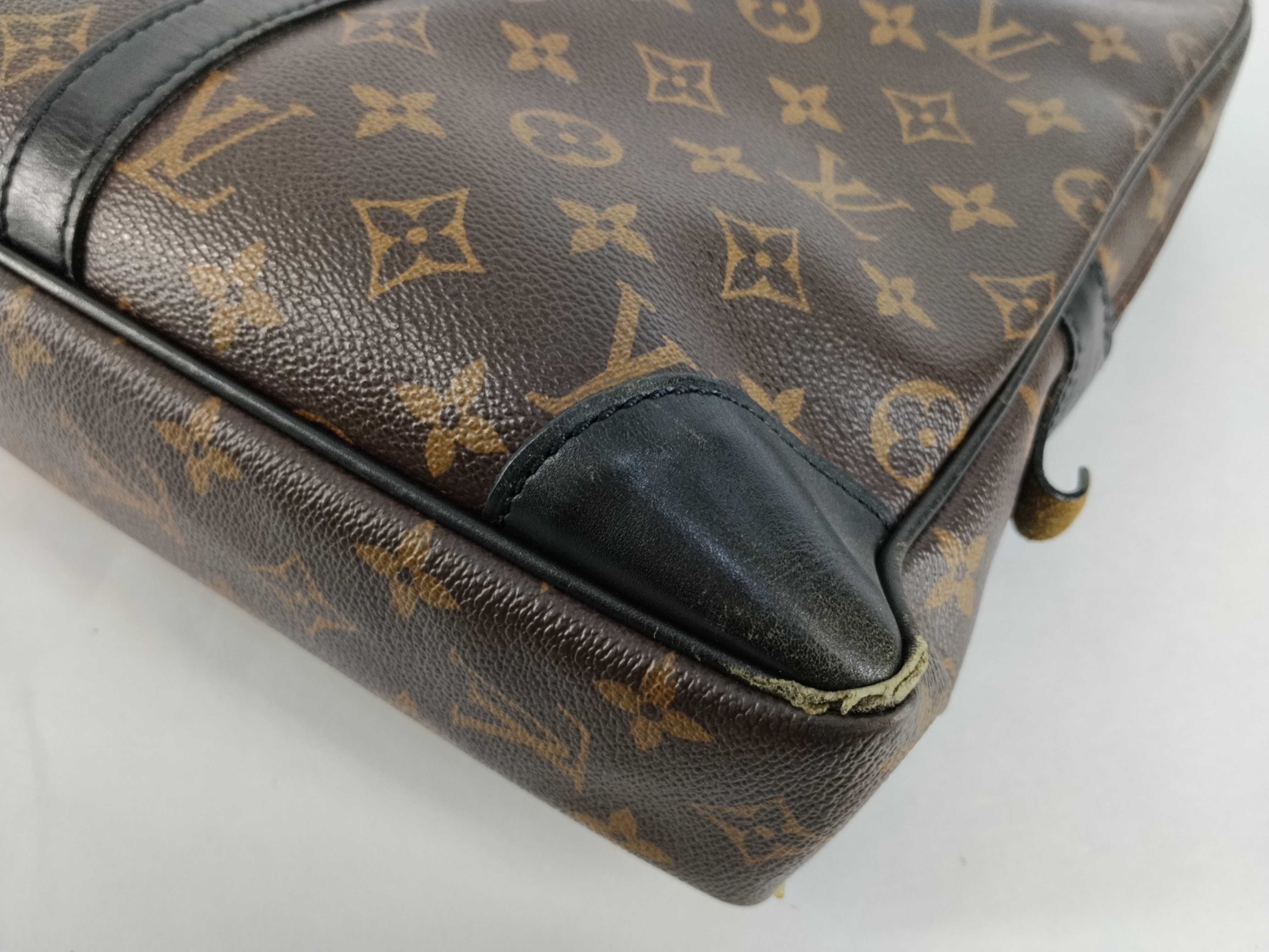 Monogram Louis Vuitton Monogram Macassar Port Document Voyage M40225 Business Bag — view 6