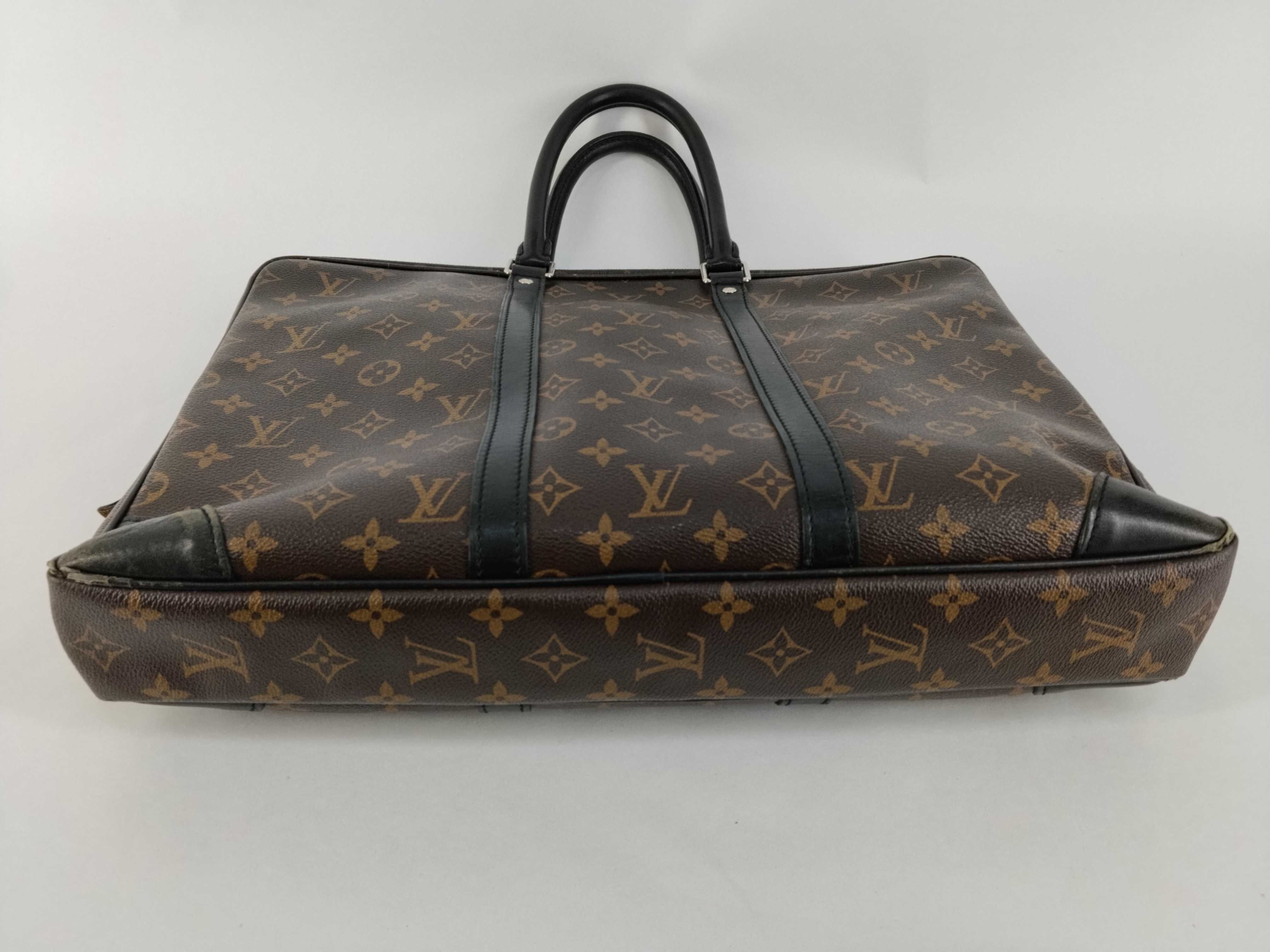 Monogram Louis Vuitton Monogram Macassar Port Document Voyage M40225 Business Bag — view 7