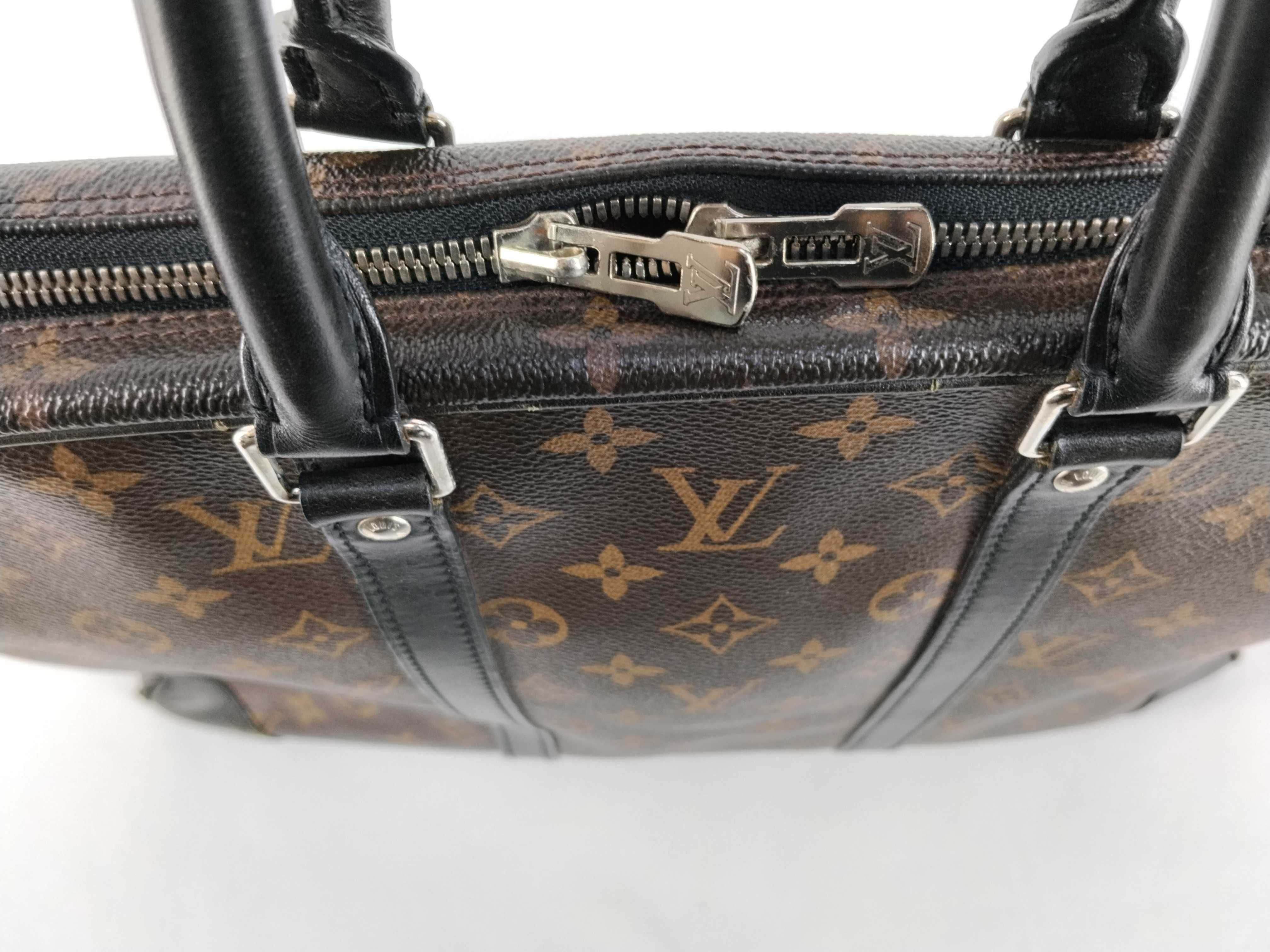 Monogram Louis Vuitton Monogram Macassar Port Document Voyage M40225 Business Bag — view 8