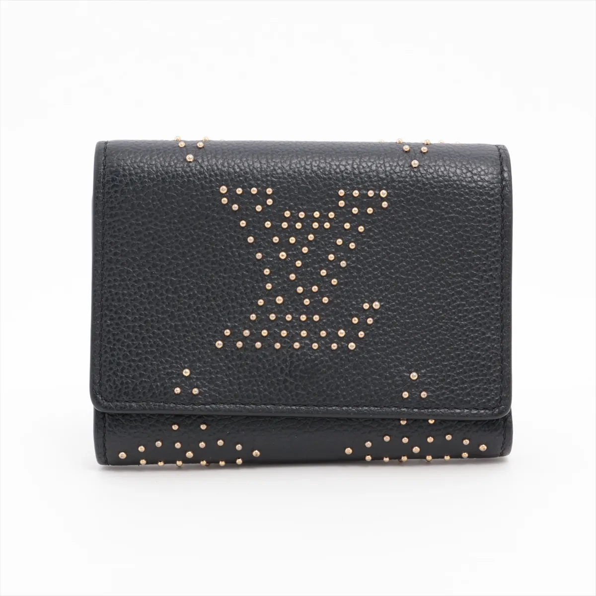 LV logo Portefeuille Victorine M82840 Black Compact Wallet (RFID detected)