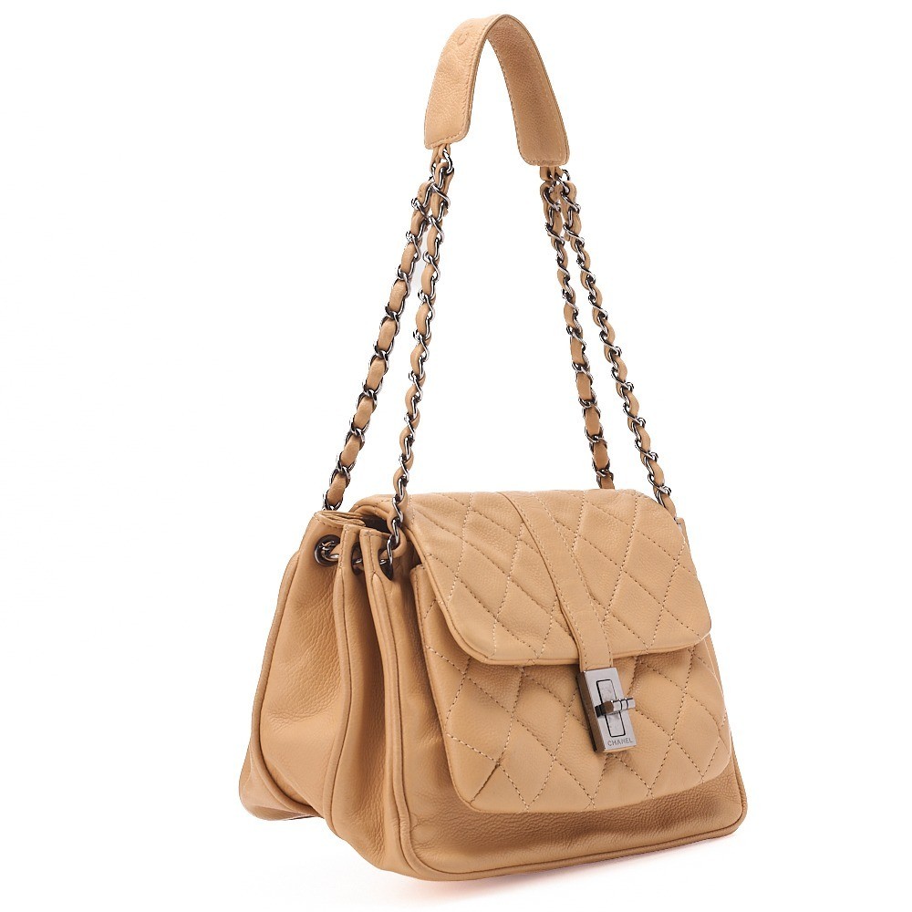 Caviar leather Matelassé 2.55 Lock One-Shoulder Bag — view 4