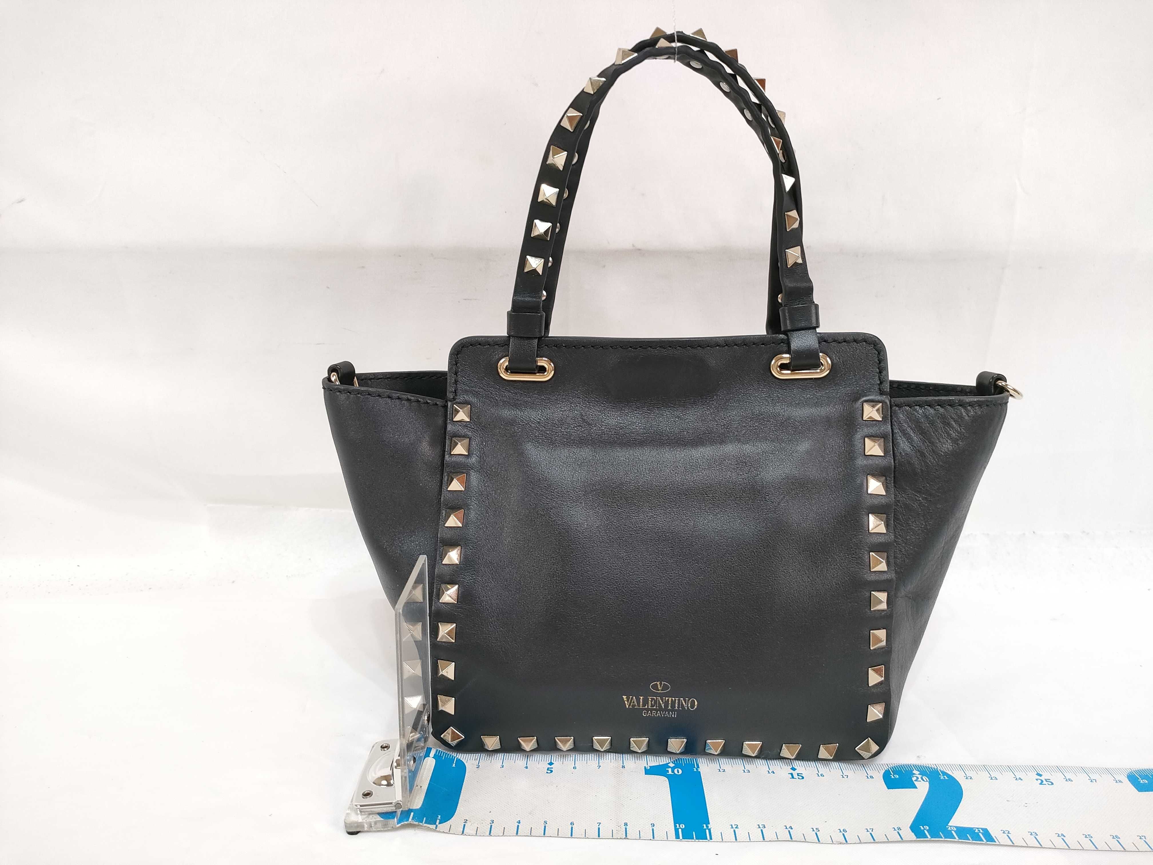Rockstud Black Tote Bag Shoulder Bag — view 2