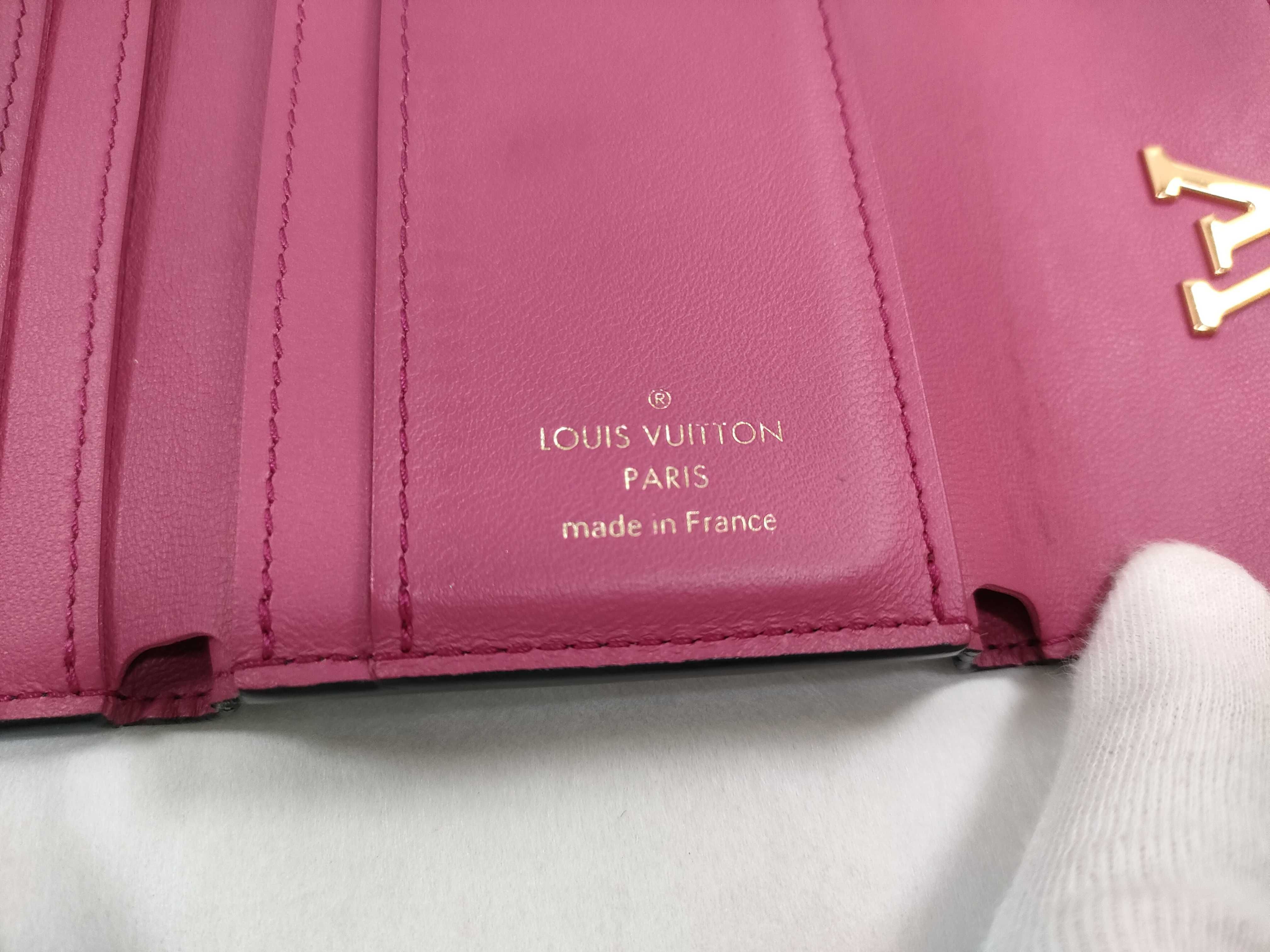 LV Portefeuille Capucines XS M68587 with IC chip, black and pink wallet — view 8