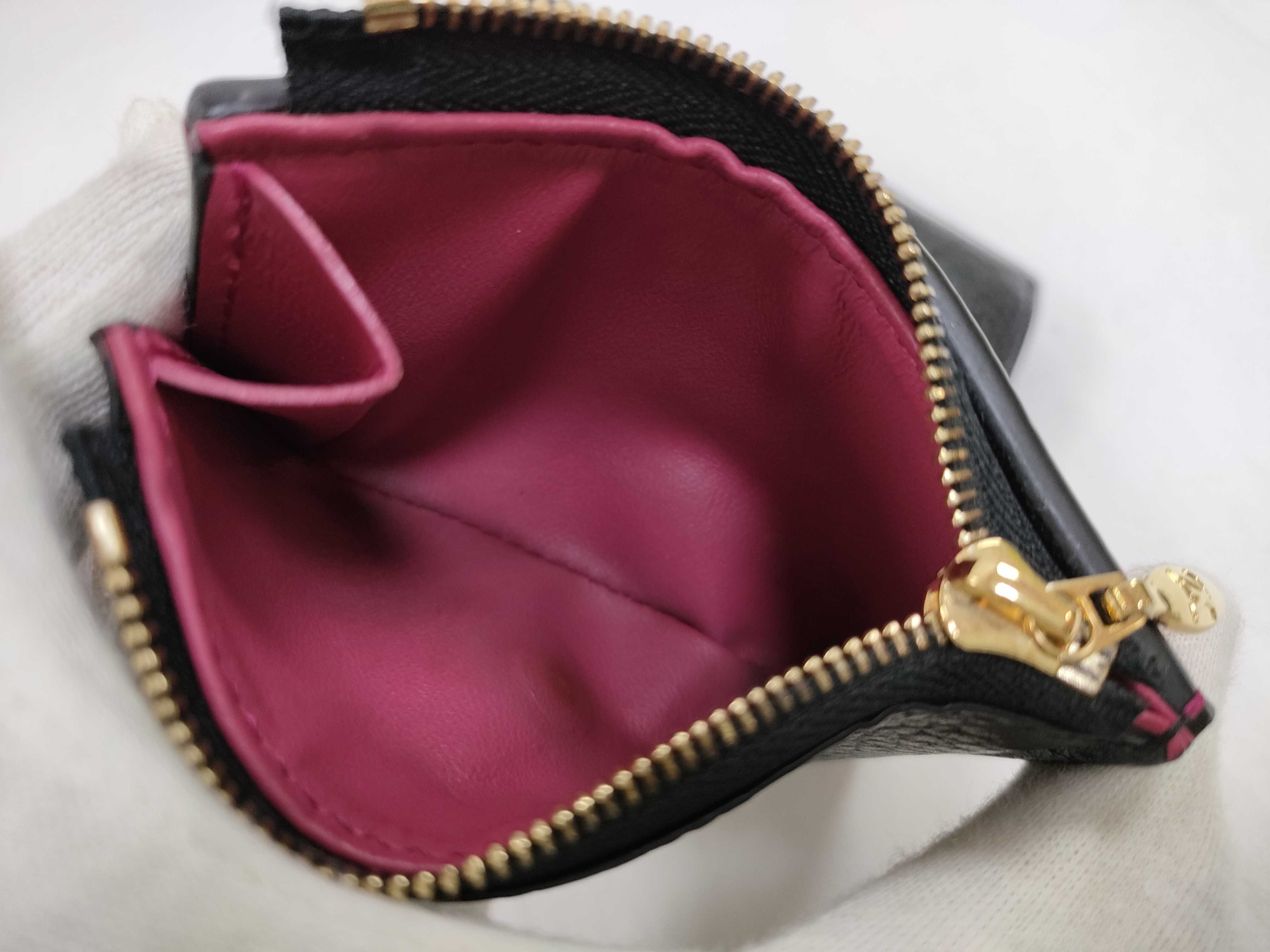 LV Portefeuille Capucines XS M68587 with IC chip, black and pink wallet — view 9