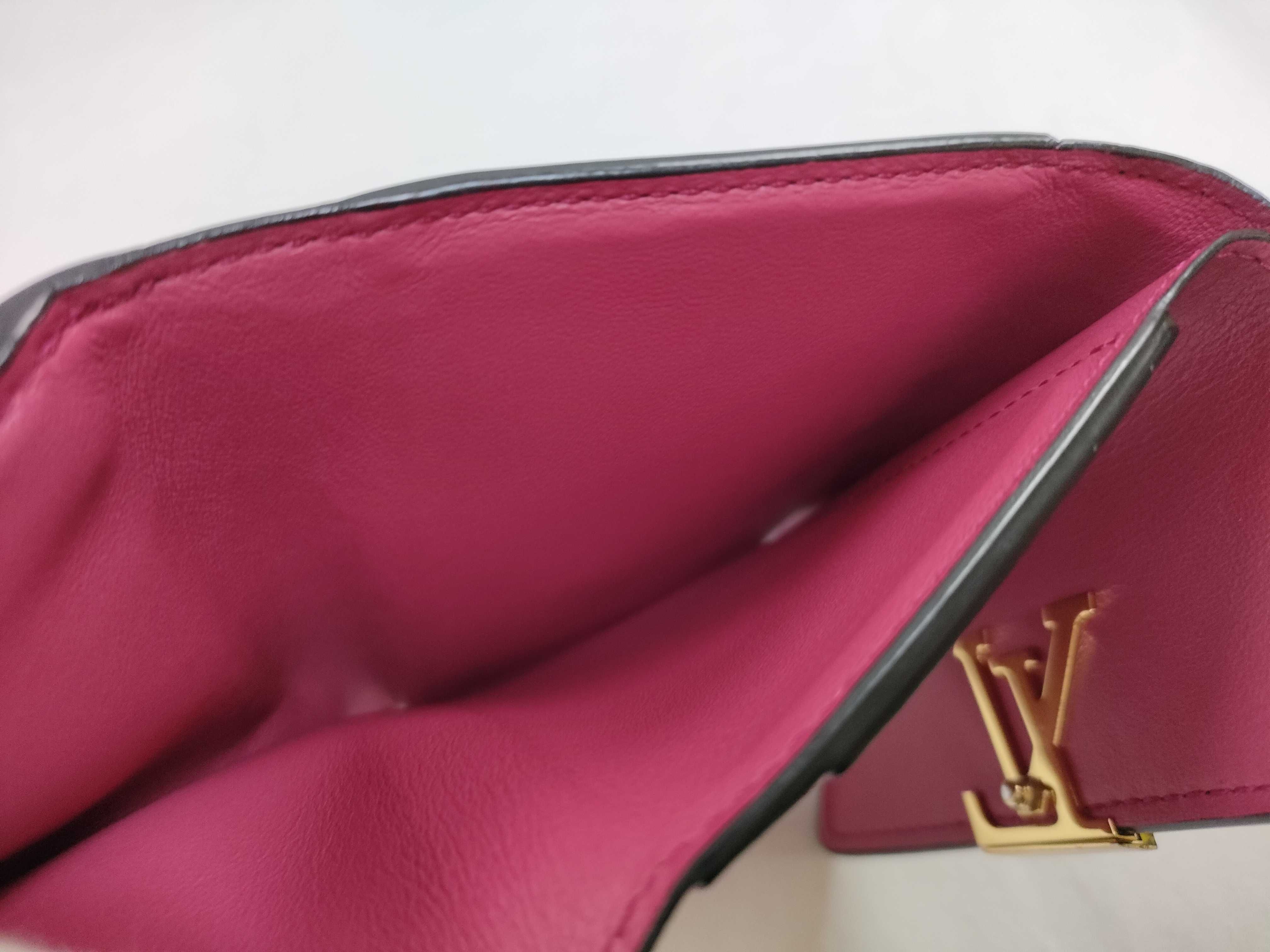 LV Portefeuille Capucines XS M68587 with IC chip, black and pink wallet — view 10