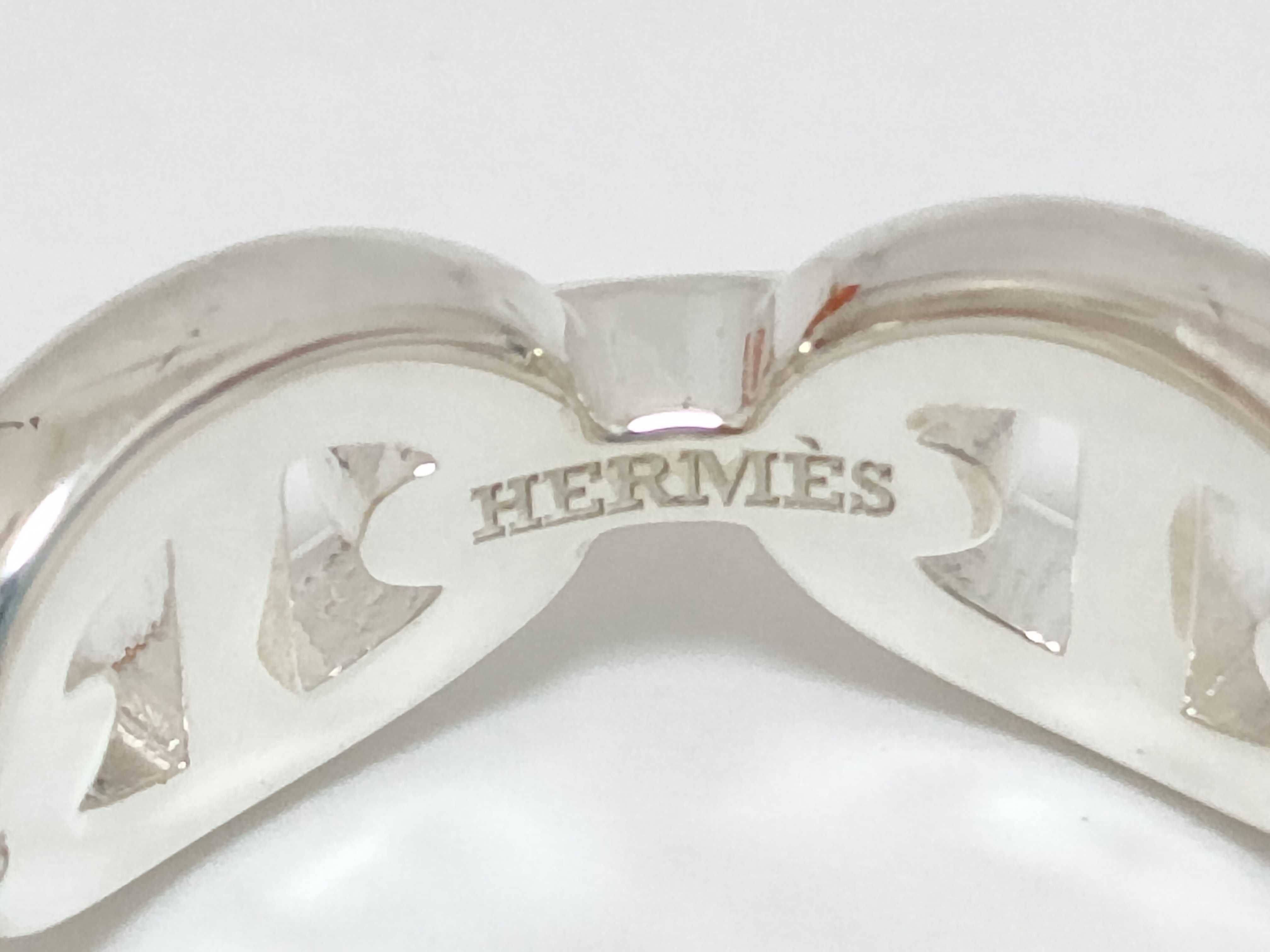 Chaine d'Ancre Enchainée Ring #48 (equivalent to size 8) Silver Ag925 5.0g Hermes Unused Ring — view 3