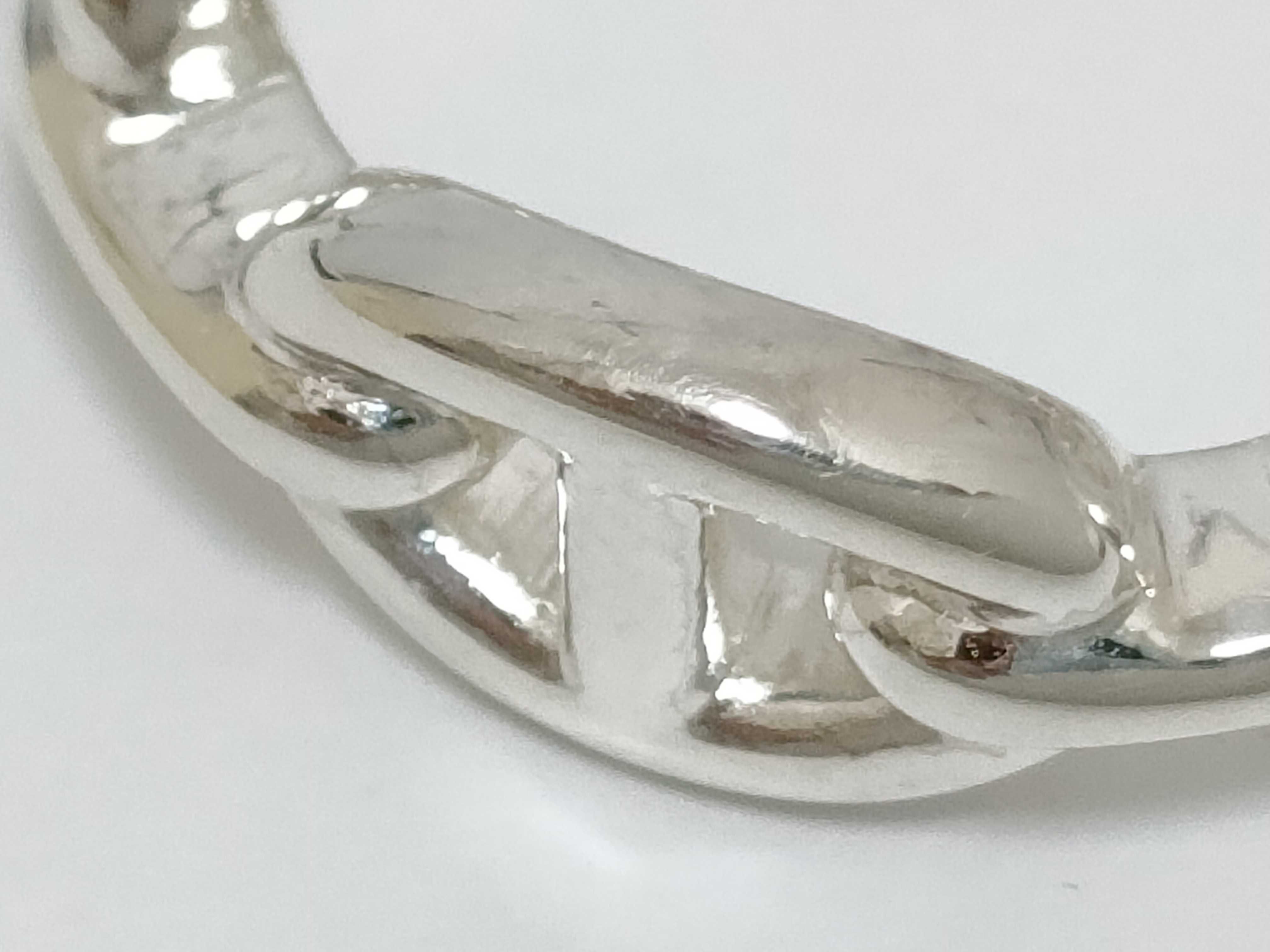 Chaine d'Ancre Enchainée Ring #48 (equivalent to size 8) Silver Ag925 5.0g Hermes Unused Ring — view 8