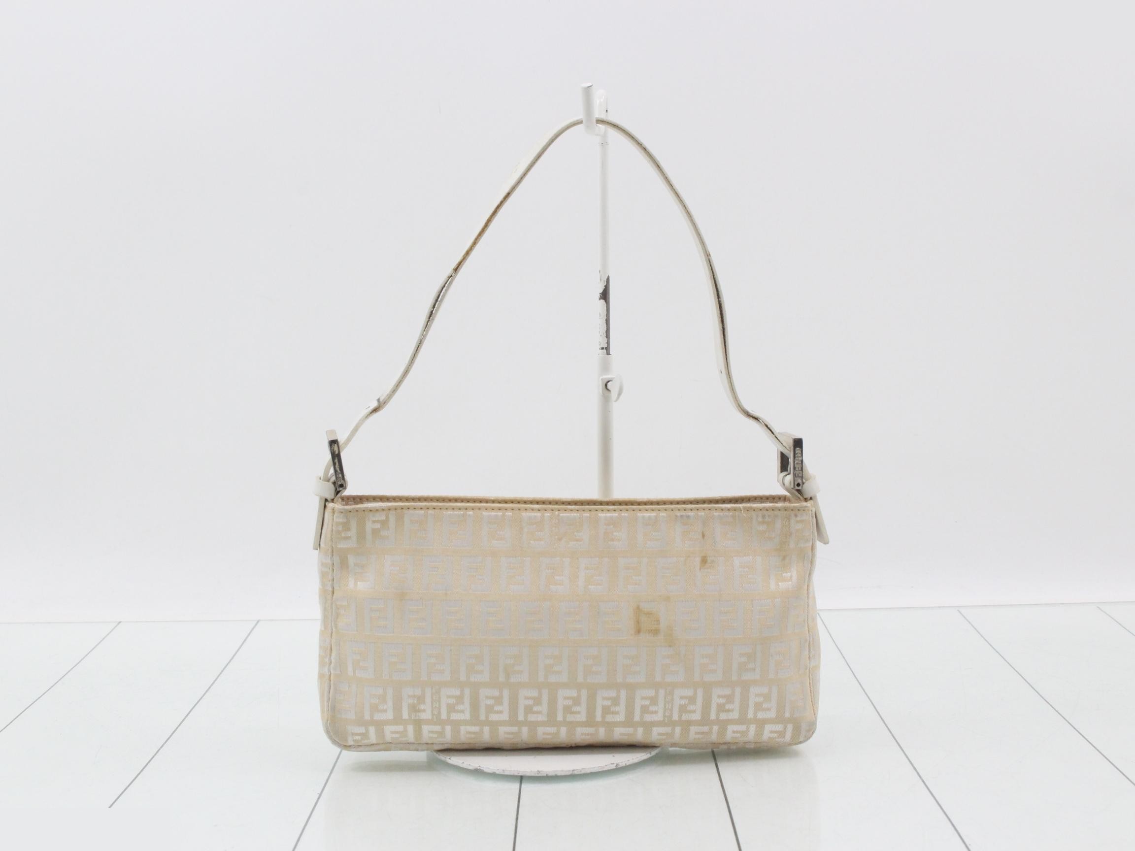 Zucchino One-Shoulder Bag, Ivory Canvas — view 2