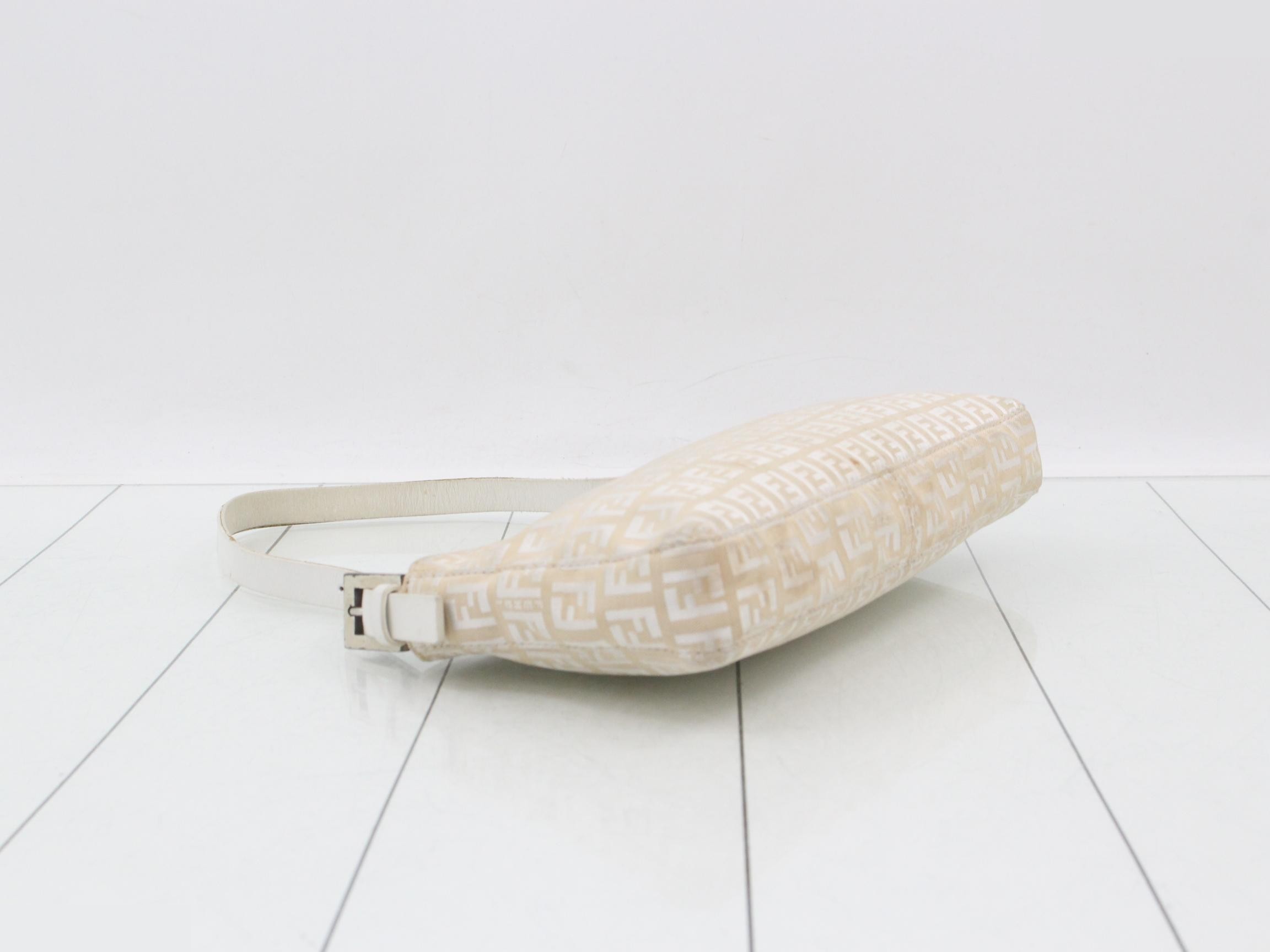 Zucchino One-Shoulder Bag, Ivory Canvas — view 5